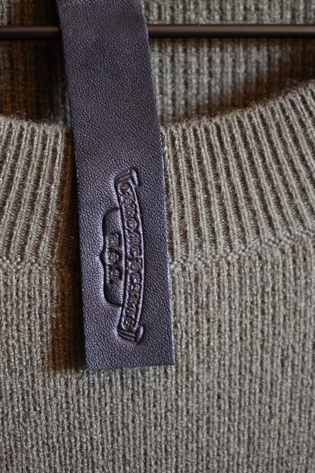 Chrome Hearts Chrome Hearts Olive Green Cashmere Crewneck Sweater Size US M / EU 48-50 / 2 - 2 Thumbnail