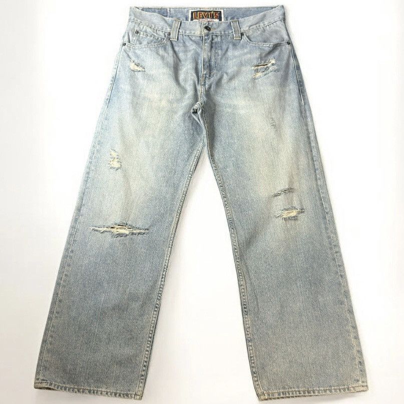 Levi's Levis 549 Baggy Destroyed Low Loose Denim Balenciaga Style Size US 34 / EU 50 - 1 Thumbnail