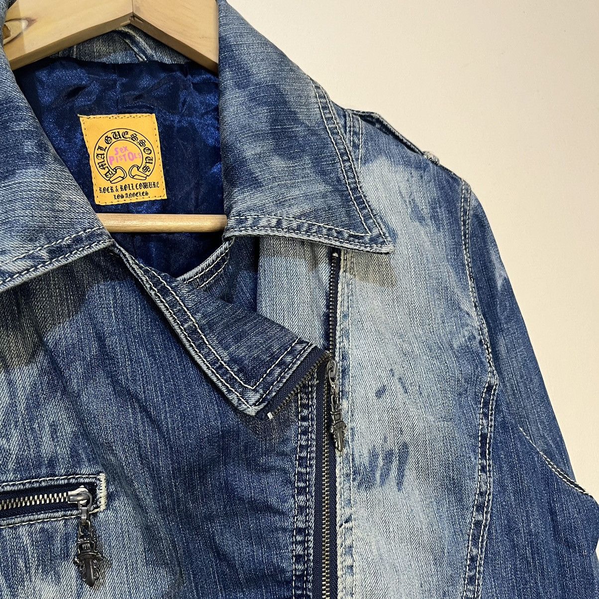 A&G Rock Rare A&G Amal Guessous x Sex Pistols Biker Denim Jacket Size US L / EU 52-54 / 3 - 3 Thumbnail