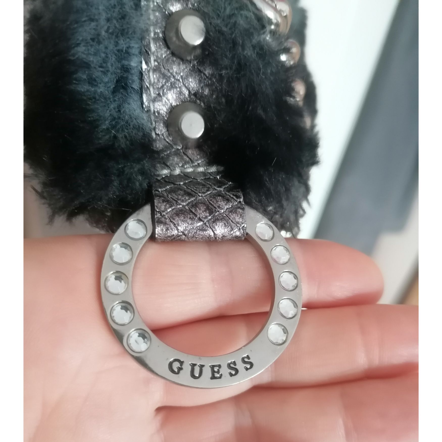 Guess Denim bag with faux fur and snakeskin pattern Size ONE SIZE - 12 Thumbnail