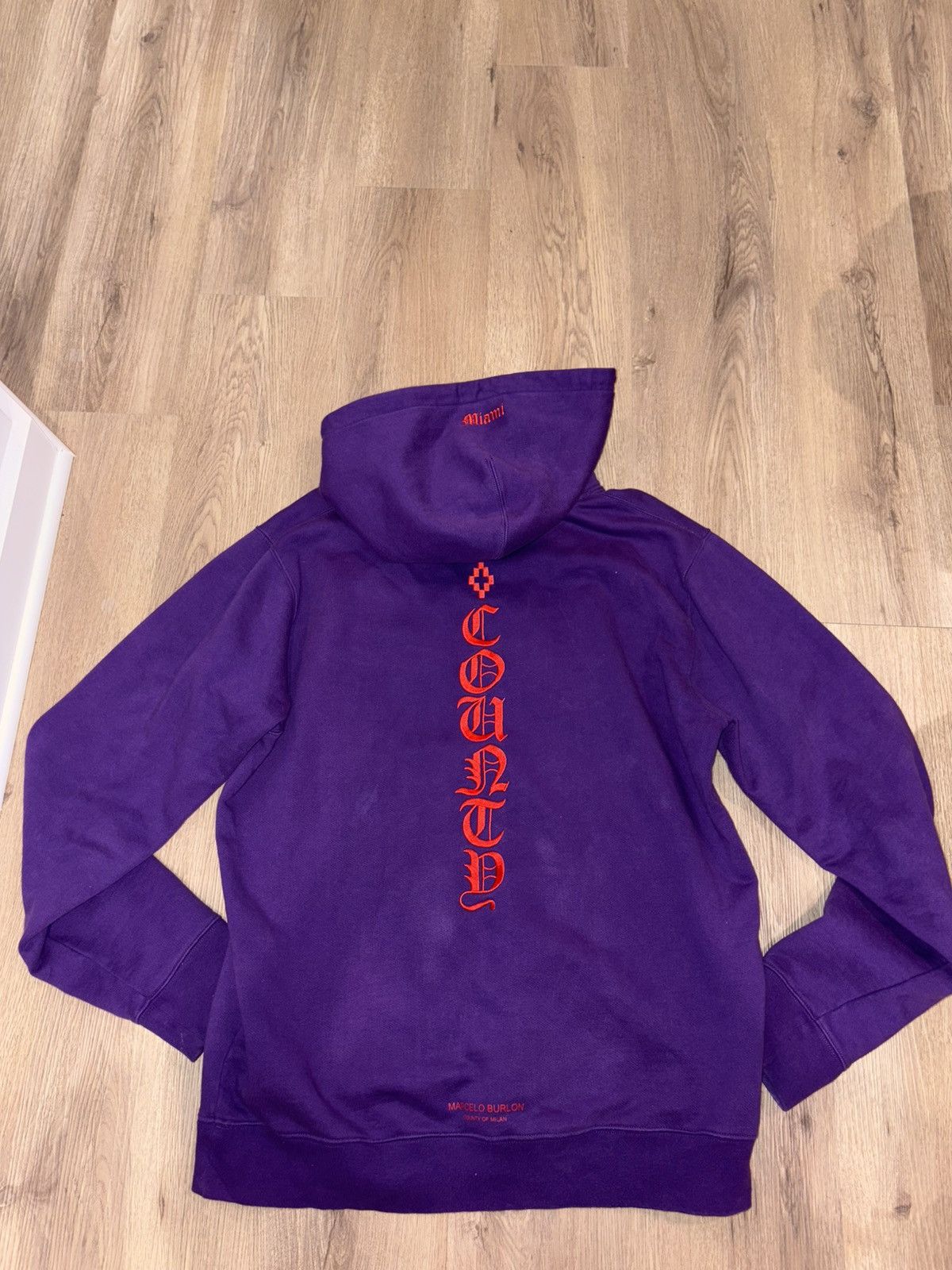 Marcelo Burlon Marcelo Burlón X MLB Miami Marlins Hoodie Size US L / EU 52-54 / 3 - 3 Thumbnail
