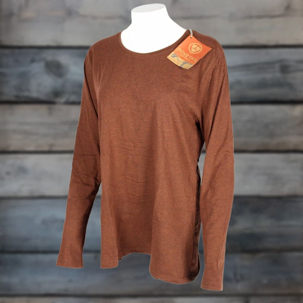 Vintage Dovetail Women's Long Sleeve Graphic T Shirt Crew XXL Mineral Brown Size XXL / US 16-18 / IT 52-54 - 1 Thumbnail