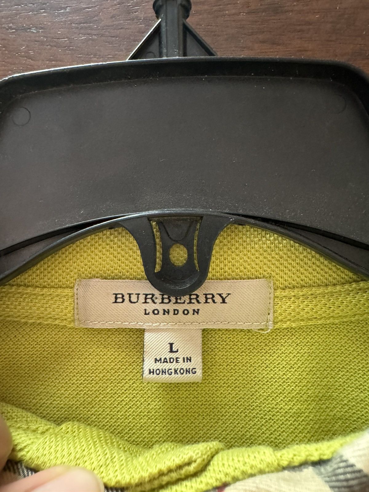 Burberry Burberry Vintage Nova Button Up Green Polo Shirt Size US L / EU 52-54 / 3 - 3 Thumbnail
