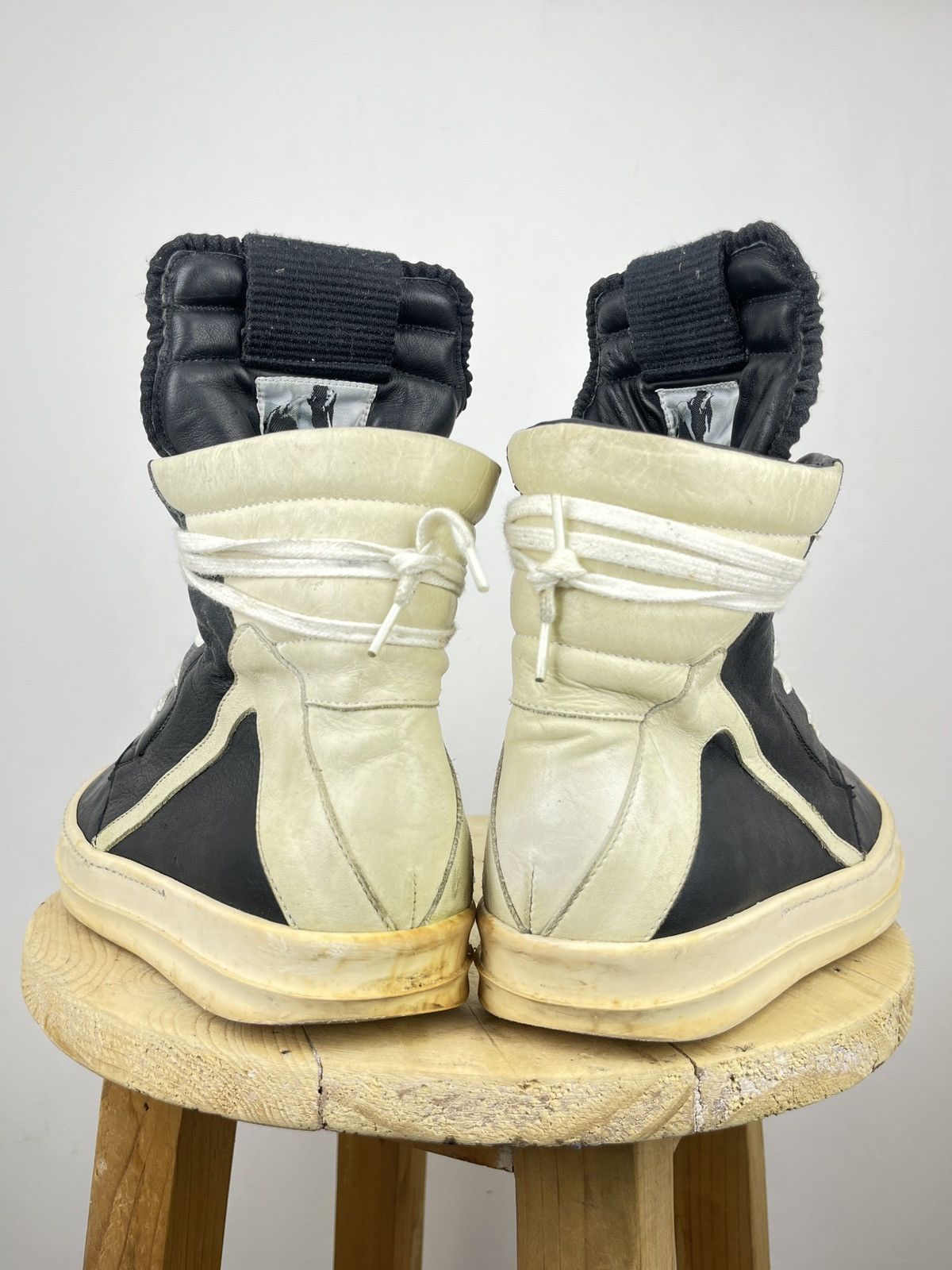 Rick Owens Geobasket High-top Leather Sneakers Size US 6 / EU 39 - 3 Thumbnail