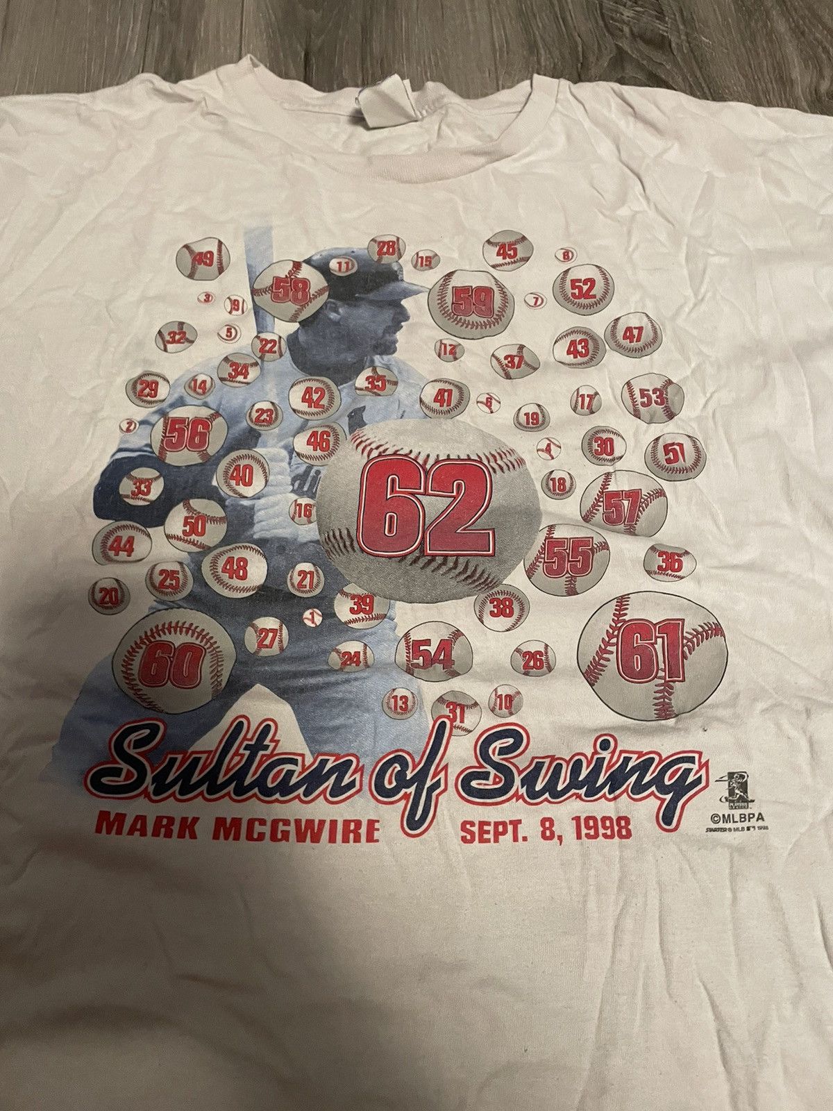 MLB × Starter × Vintage Mark McGwire Sultan of Swing 62 HR Starter Tee Size US XL / EU 56 / 4 - 2 Thumbnail