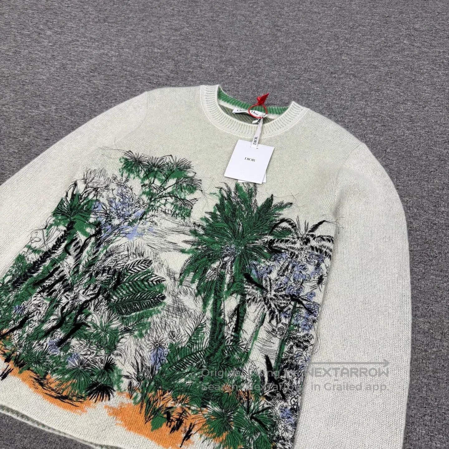 Dior Dior Tropical plant coconut-themed jacquard round-neck kni Size S / US 4 / IT 40 - 3 Thumbnail