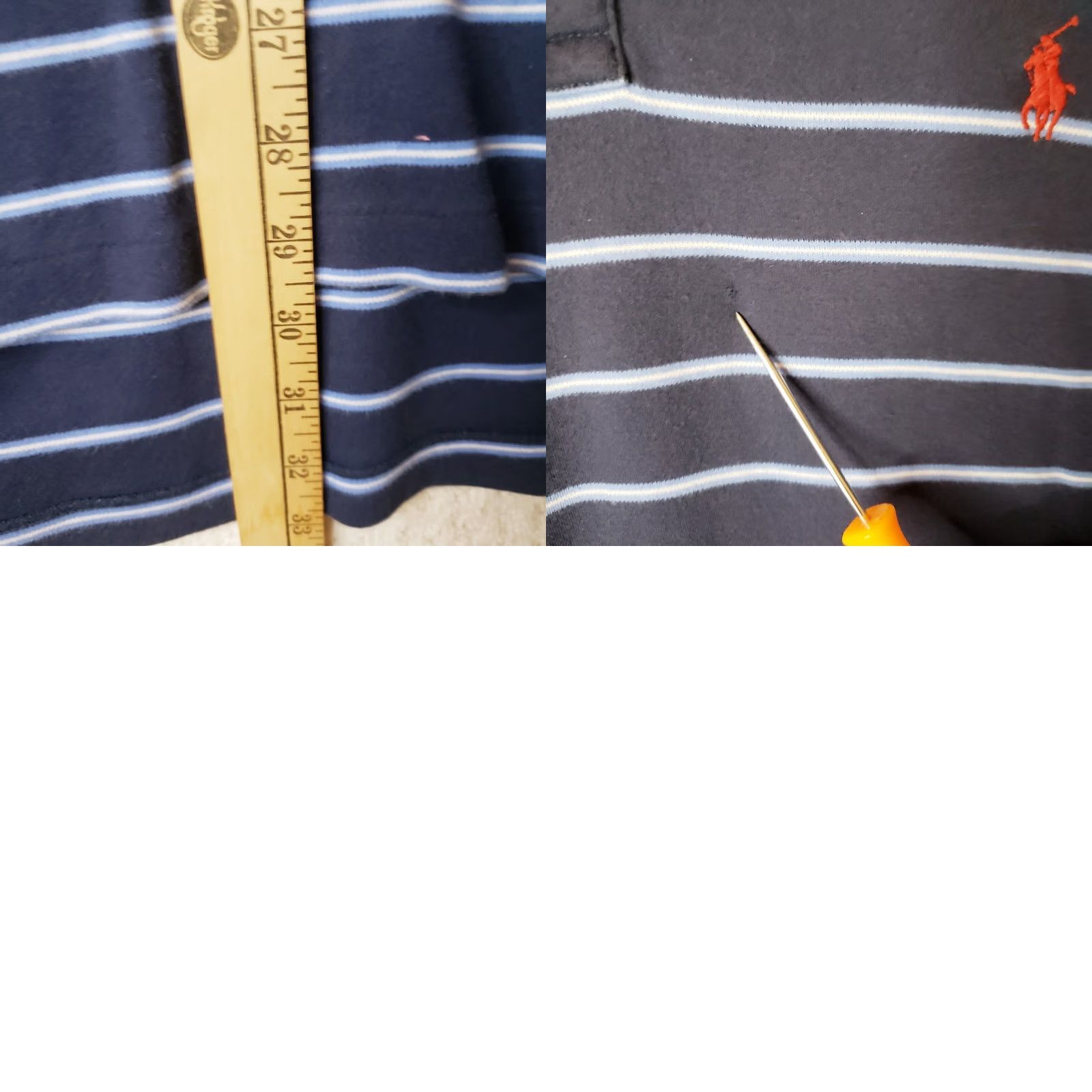 Polo Ralph Lauren Polo Ralph Lauren Shirt Men's 2XL Blue Striped Short Sleeve Collared Logo Polo Shirt Size US XXL / EU 58 / 5 - 9 Thumbnail