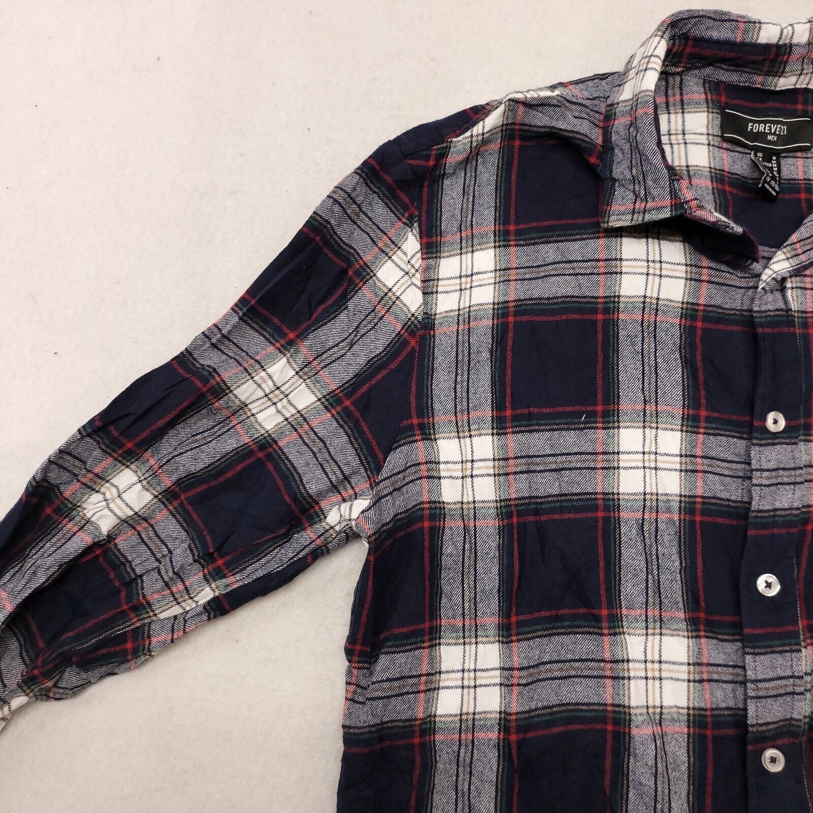 Forever 21 Forever 21 Tartan Flannel Shirt Mens Size Medium M Red Blue Size US M / EU 48-50 / 2 - 4 Thumbnail