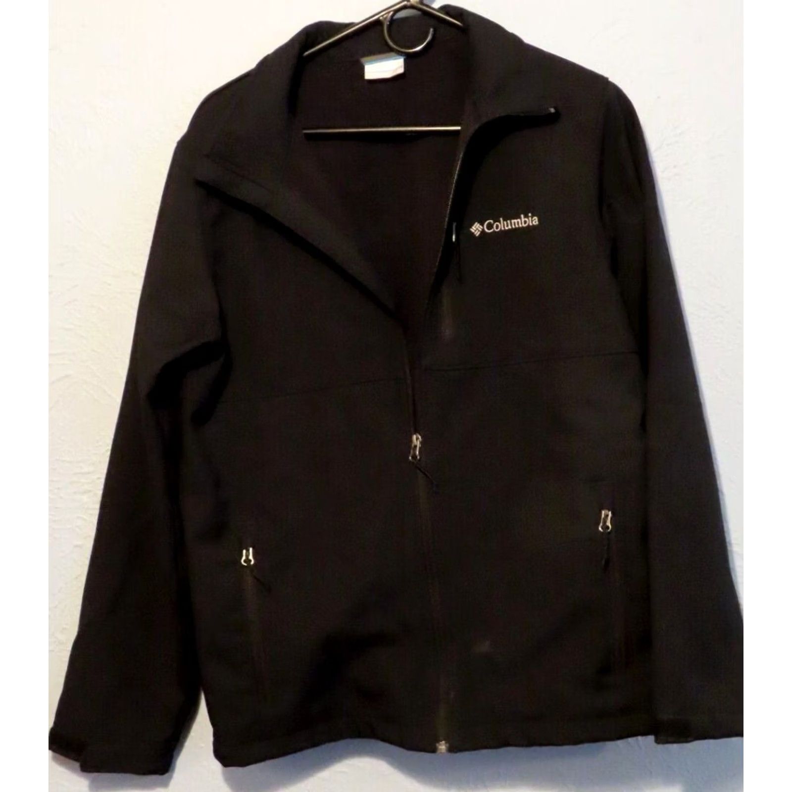 Vintage Columbia Mens Softshell Jacket Black Water & Wind Resistant Zip Mid-Length Logo Accents Outdoor Ascendor WM6044-053 Regular Size M Size US M / EU 48-50 / 2 - 2 Thumbnail