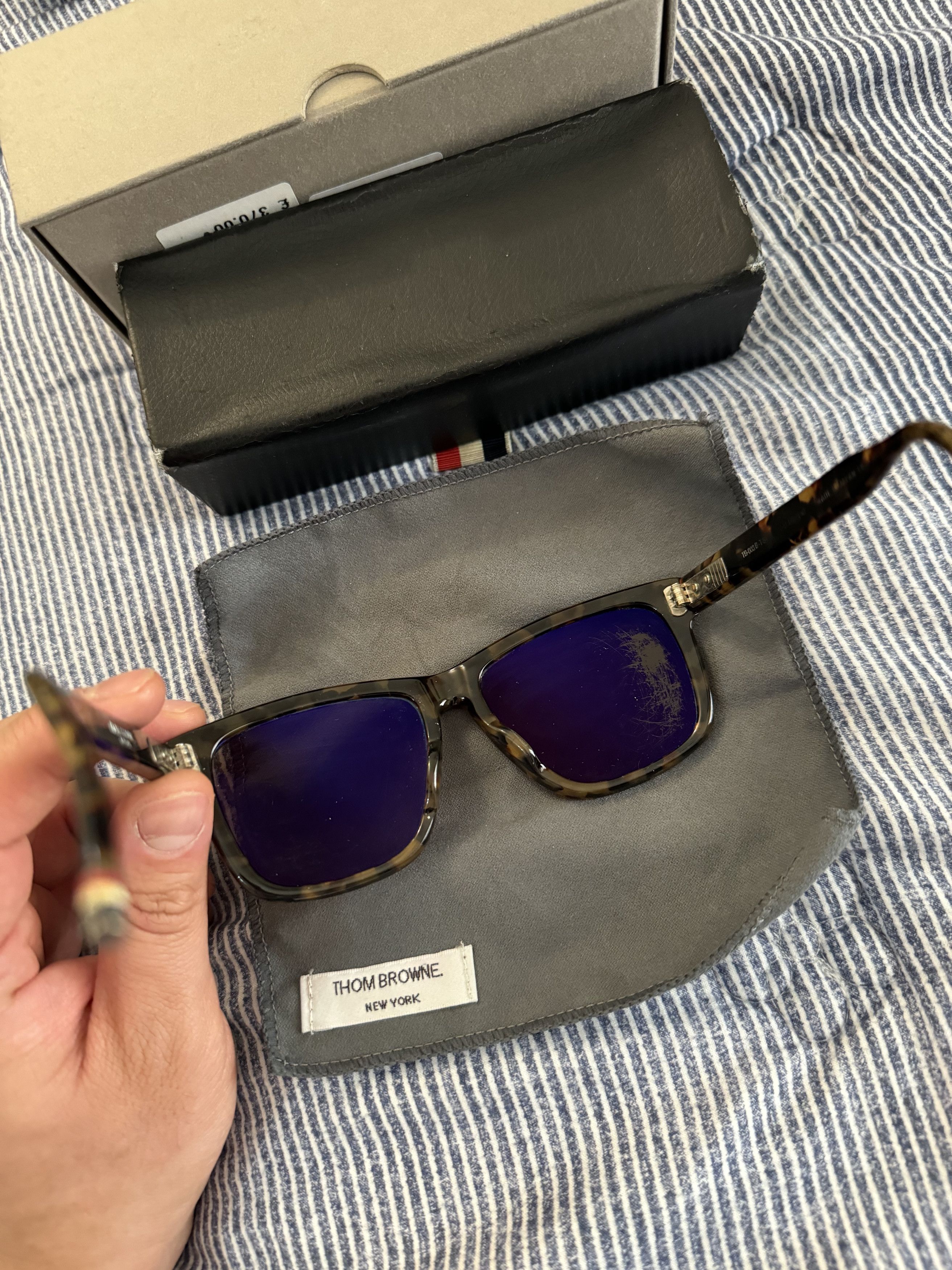 Thom Browne TB-003 Tortoise Sunglasses Size ONE SIZE - 3 Thumbnail