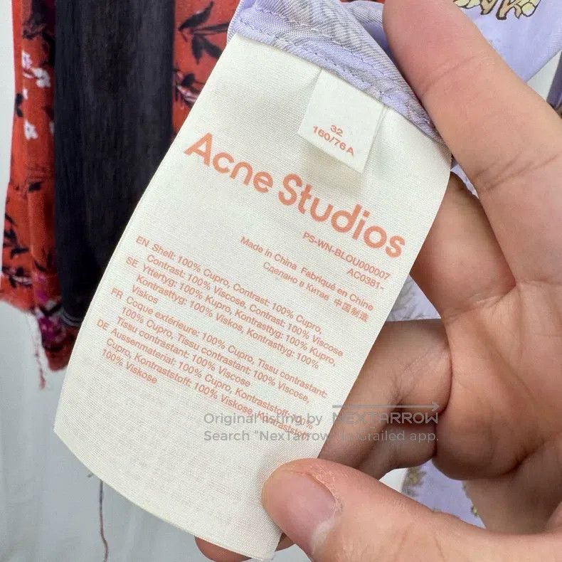 Acne Studios Acne Studios Floral patchwork mulberry silk long-sleeved s Size 4XL / US 24-26 - 6 Thumbnail
