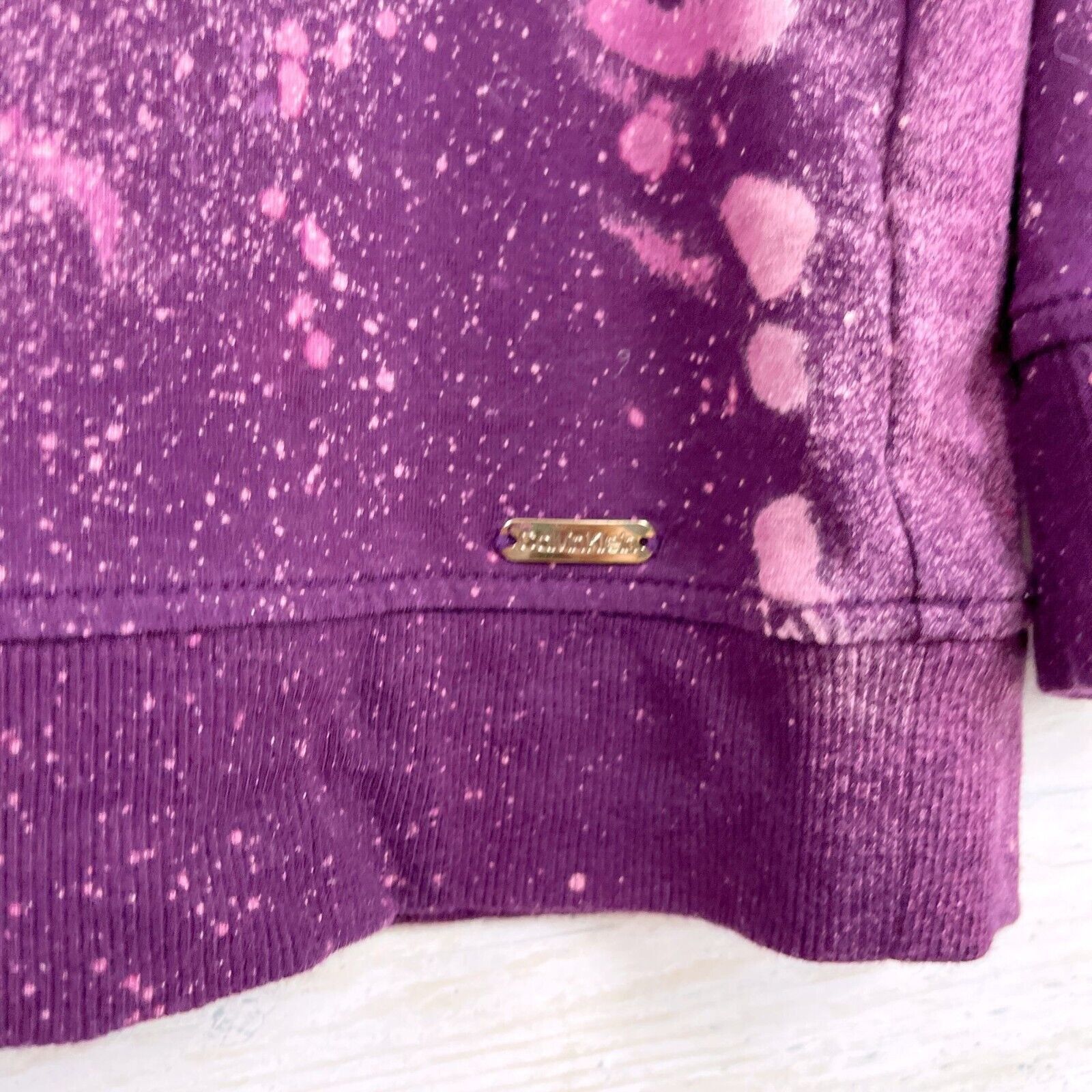 Calvin Klein Calvin Klein Spatter Sweatshirt Purple Gold Foil Womens M Size M / US 6-8 / IT 42-44 - 3 Thumbnail