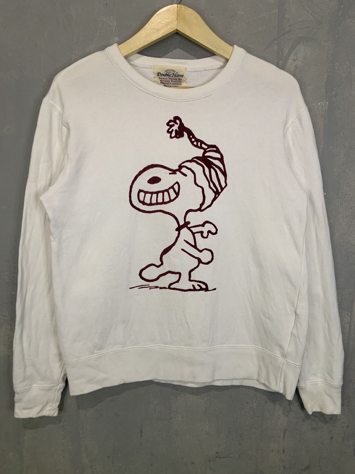 Peanuts × Vintage Vintage Peanuts Double Name Velvet Sweatshirt Size ONE SIZE - 1 Thumbnail