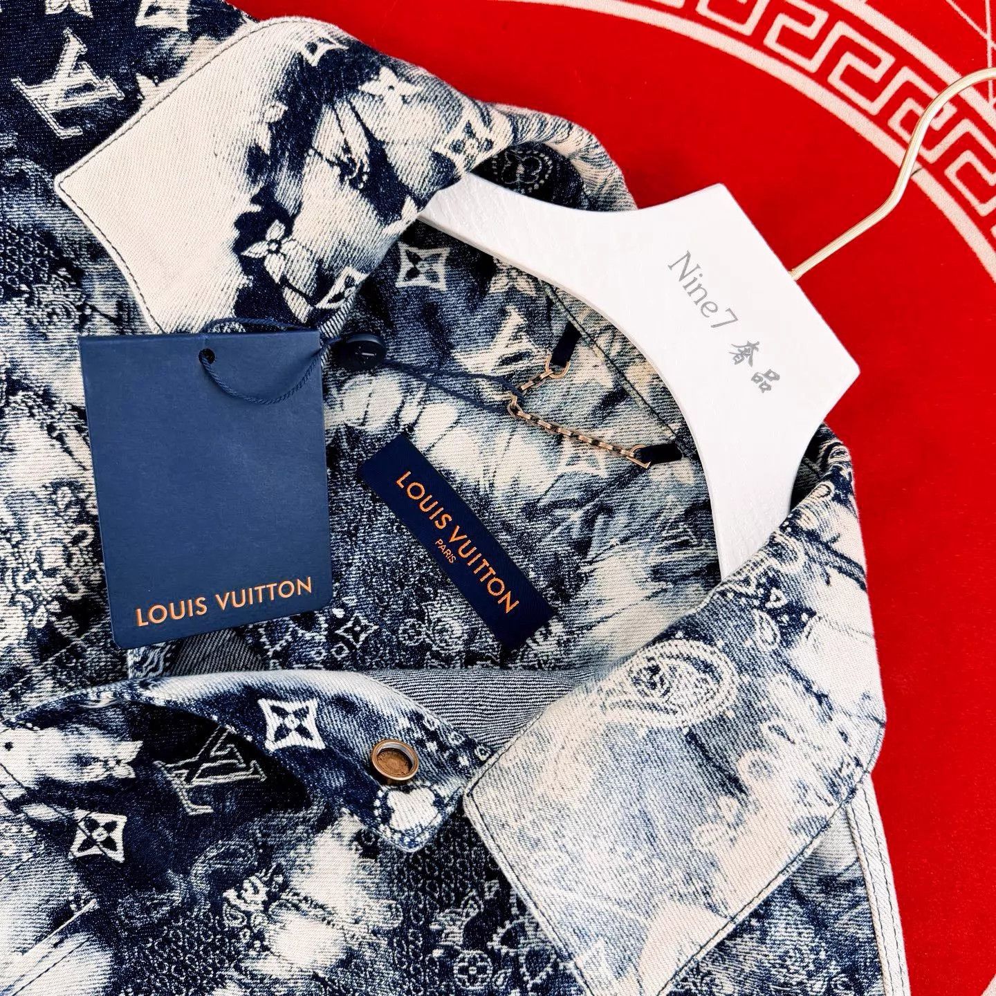 Louis Vuitton LV Denim Shirt Jacket - Cashew TieDye Full Logo XS Size US XS / EU 42 / 0 - 3 Thumbnail