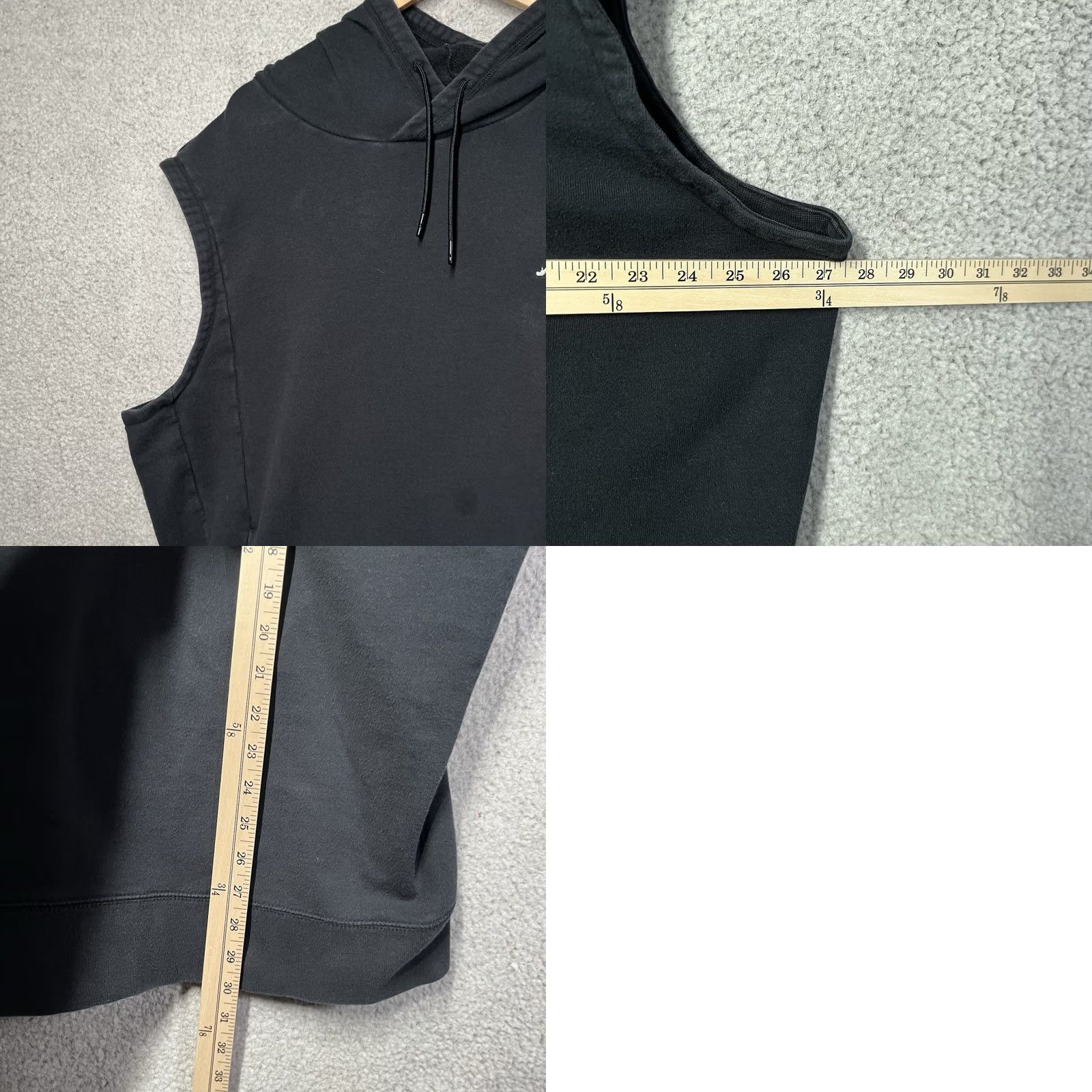 Jordan Brand Air Jordan Hoodie Men 3XL Black Sleeveless Jumpman Basketball Training Y2K VTG Hoodie Velcro? Size US XXL / EU 58 / 5 - 9 Thumbnail