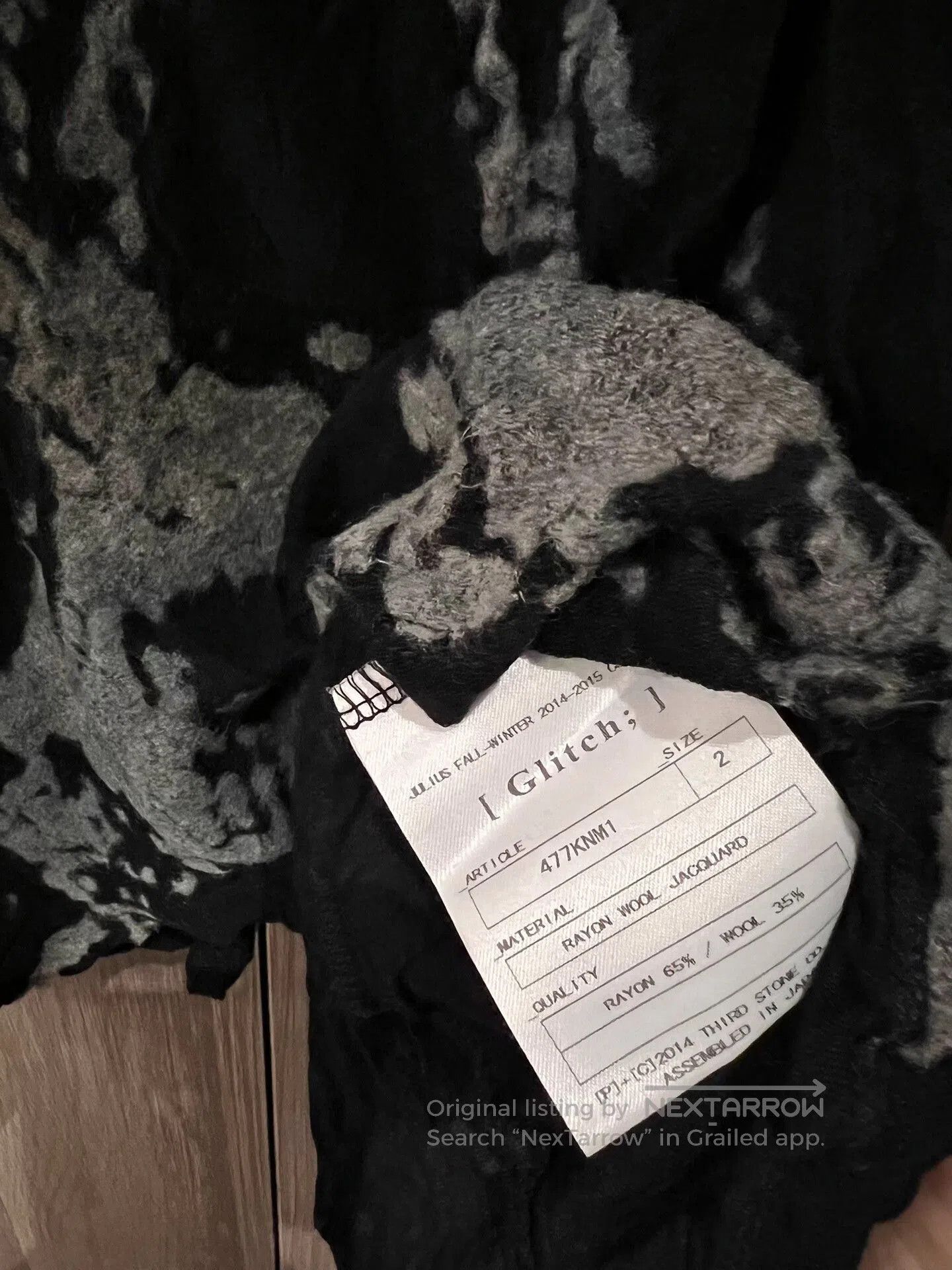 Julius Black Gray Abstract Pattern Sweater. Size M / US 6-8 / IT 42-44 - 7 Thumbnail