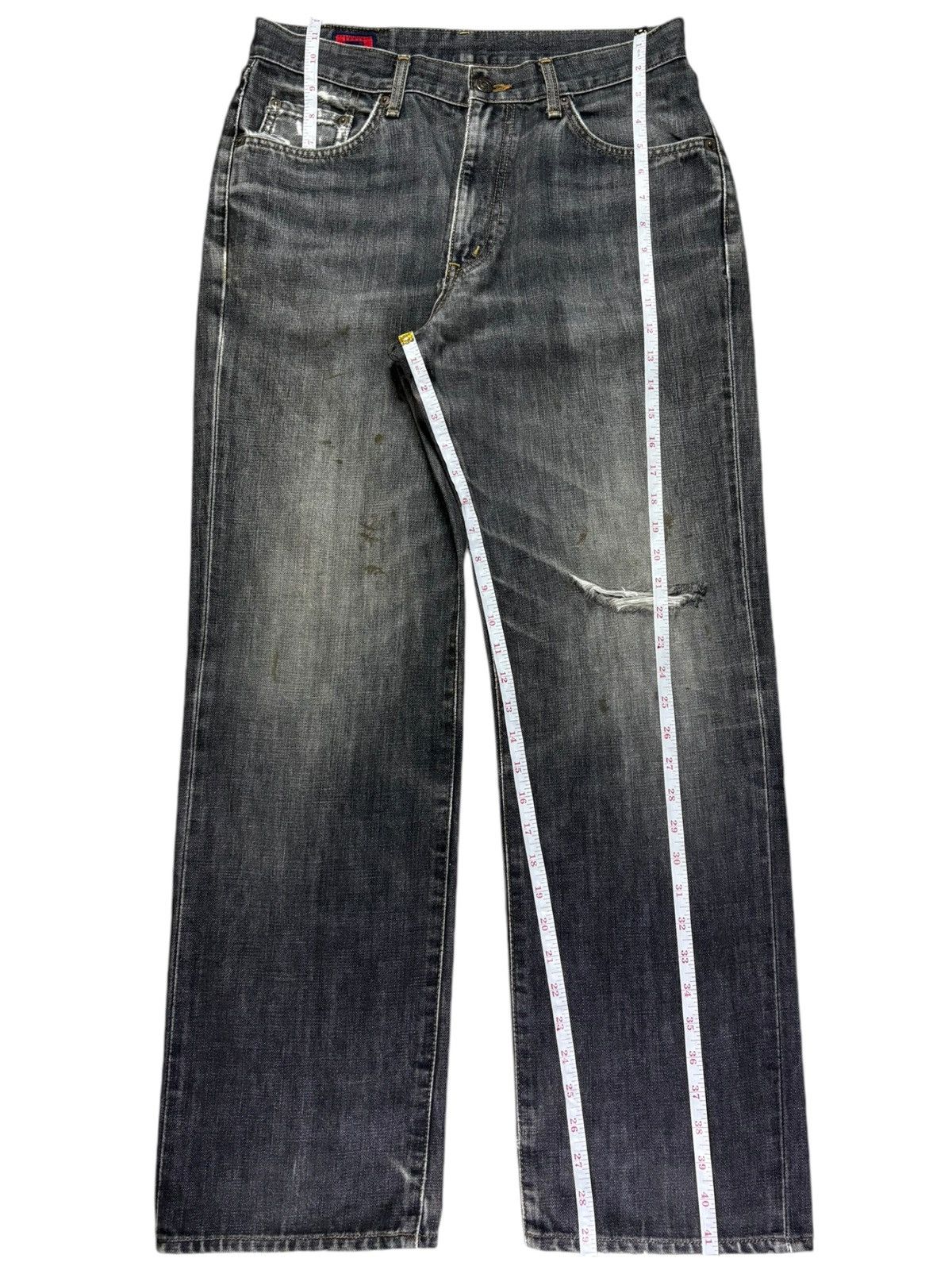 Edwin Vintage Japanese Edwin Painted Wash Distressed Baggy Jeans Size US 32 / EU 48 - 13 Thumbnail