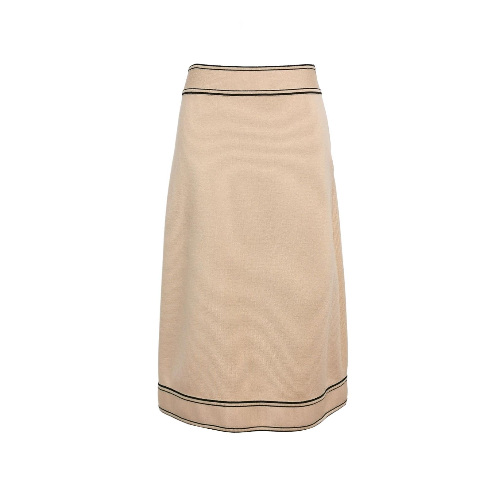 Gucci Wool Colorblock Stripe Midi Skirt S