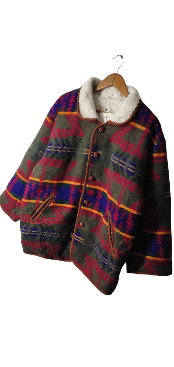 Japanese Brand VINTAGE ARTISANAT BNWT WOOL FLEECE JACKET Size US L / EU 52-54 / 3 - 4 Thumbnail