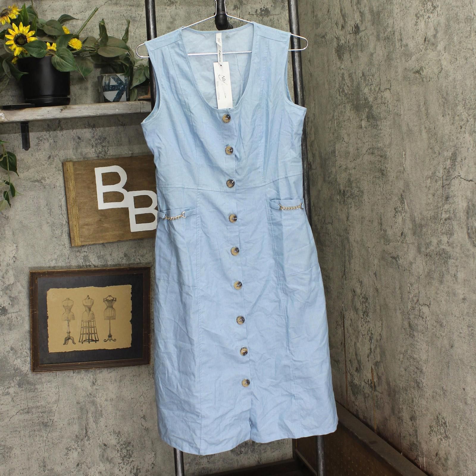 Other Nwt Ny Collection With Chain Details Light Denim Blue M Size M / US 6-8 / IT 42-44 - 1 Thumbnail