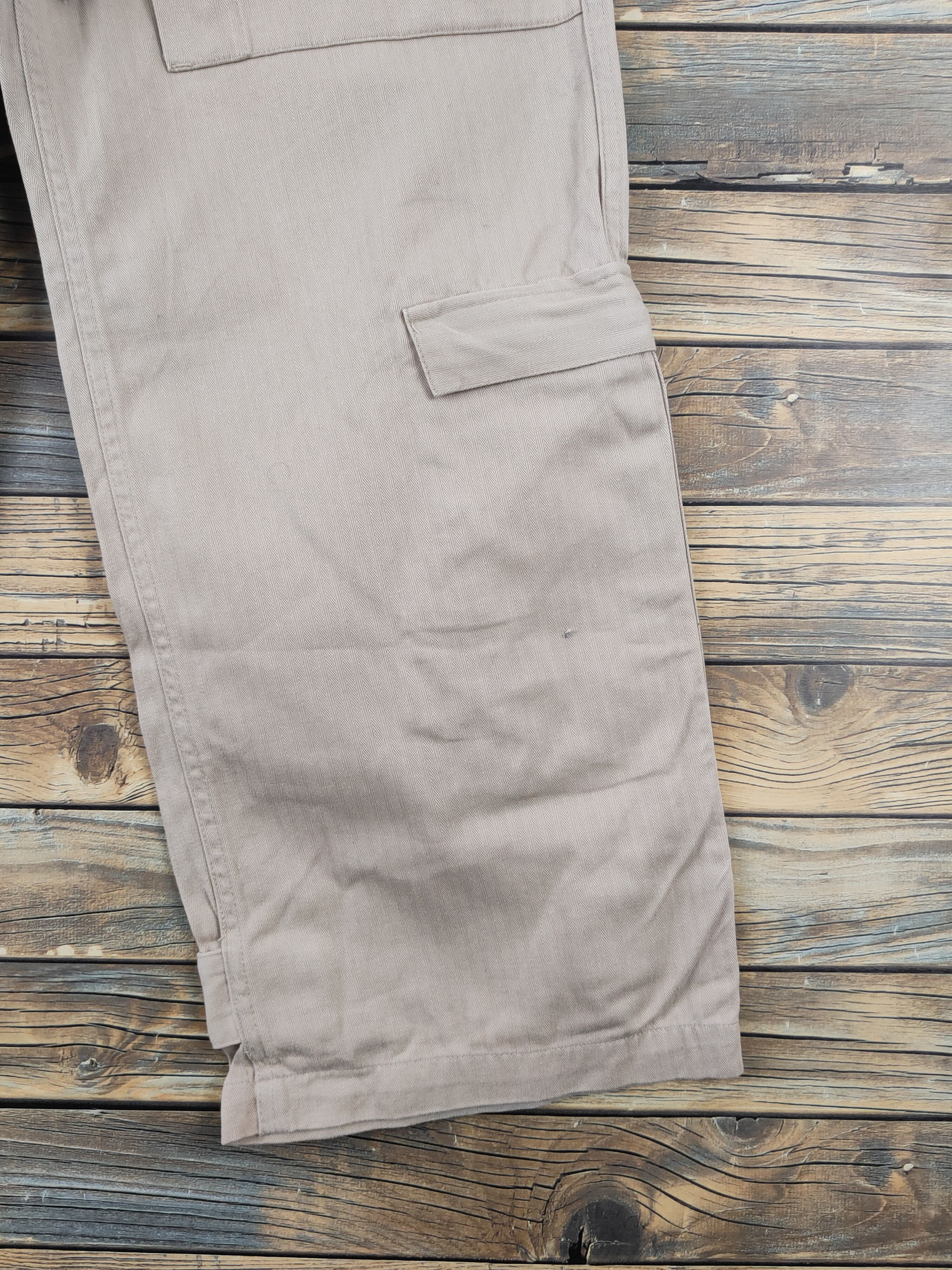 Japanese Brand No Means No Beige Multipocket Tactical Cargo Pants #W1858 Size US 32 / EU 48 - 6 Thumbnail