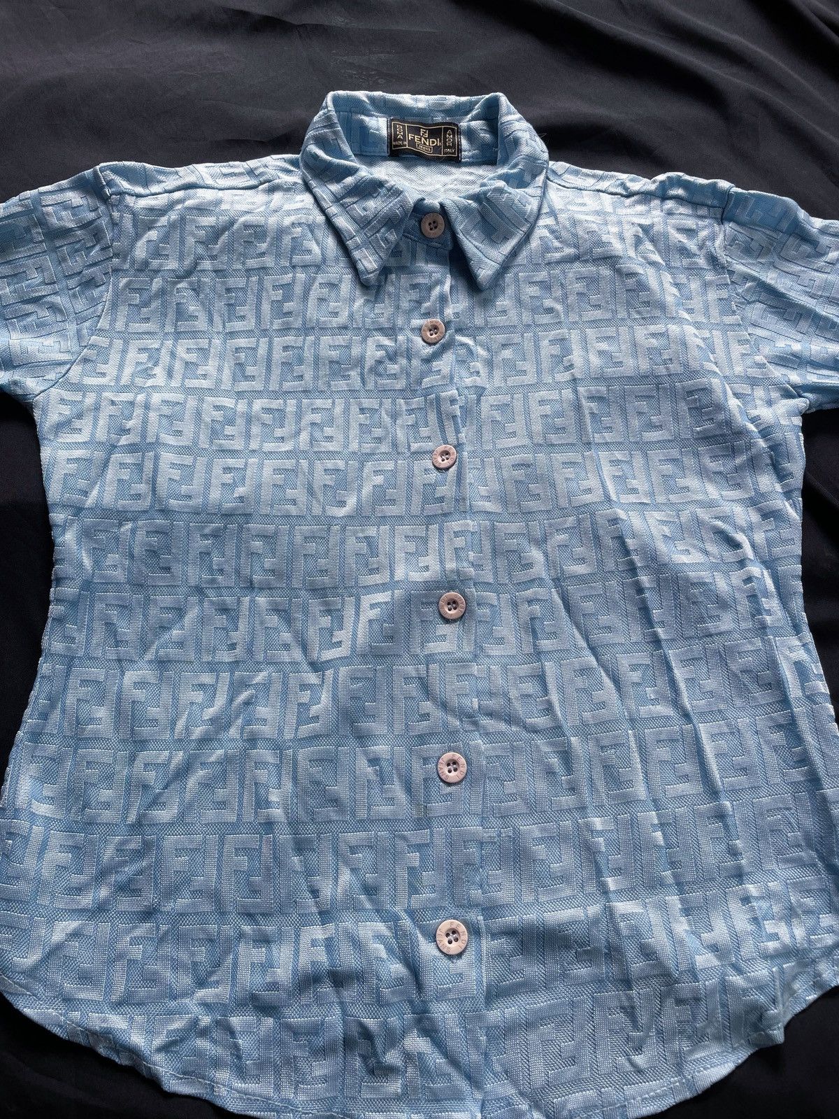 Fendi FENDI MONOGRAM BLUE BUTTON UP SHIRT Size S / US 4 / IT 40 - 2 Thumbnail