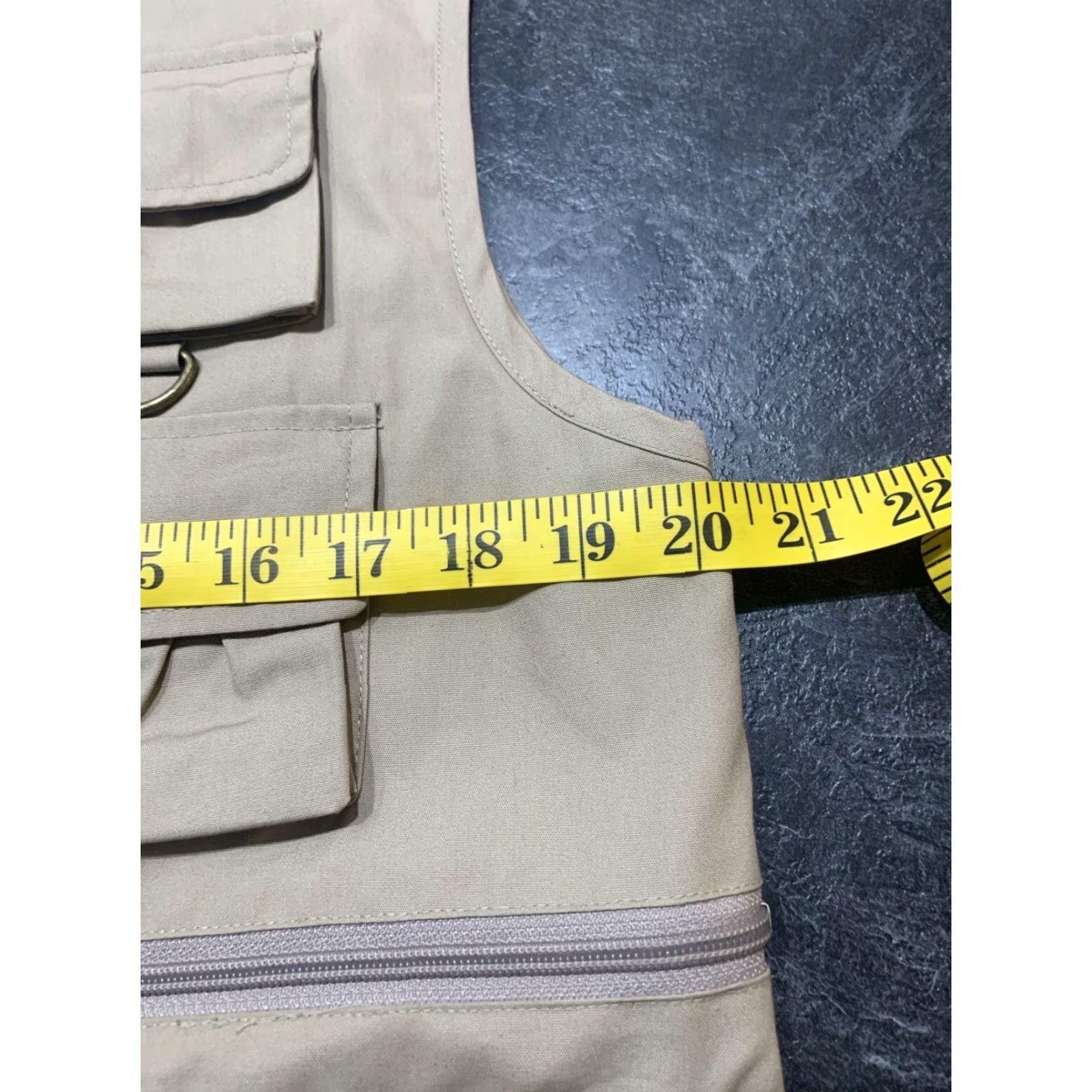 Rothco Rothco Men's Hunting Fishing Travel Vest Mid-Length Canvas Khaki Size Large L Outdoor Size US L / EU 52-54 / 3 - 7 Thumbnail