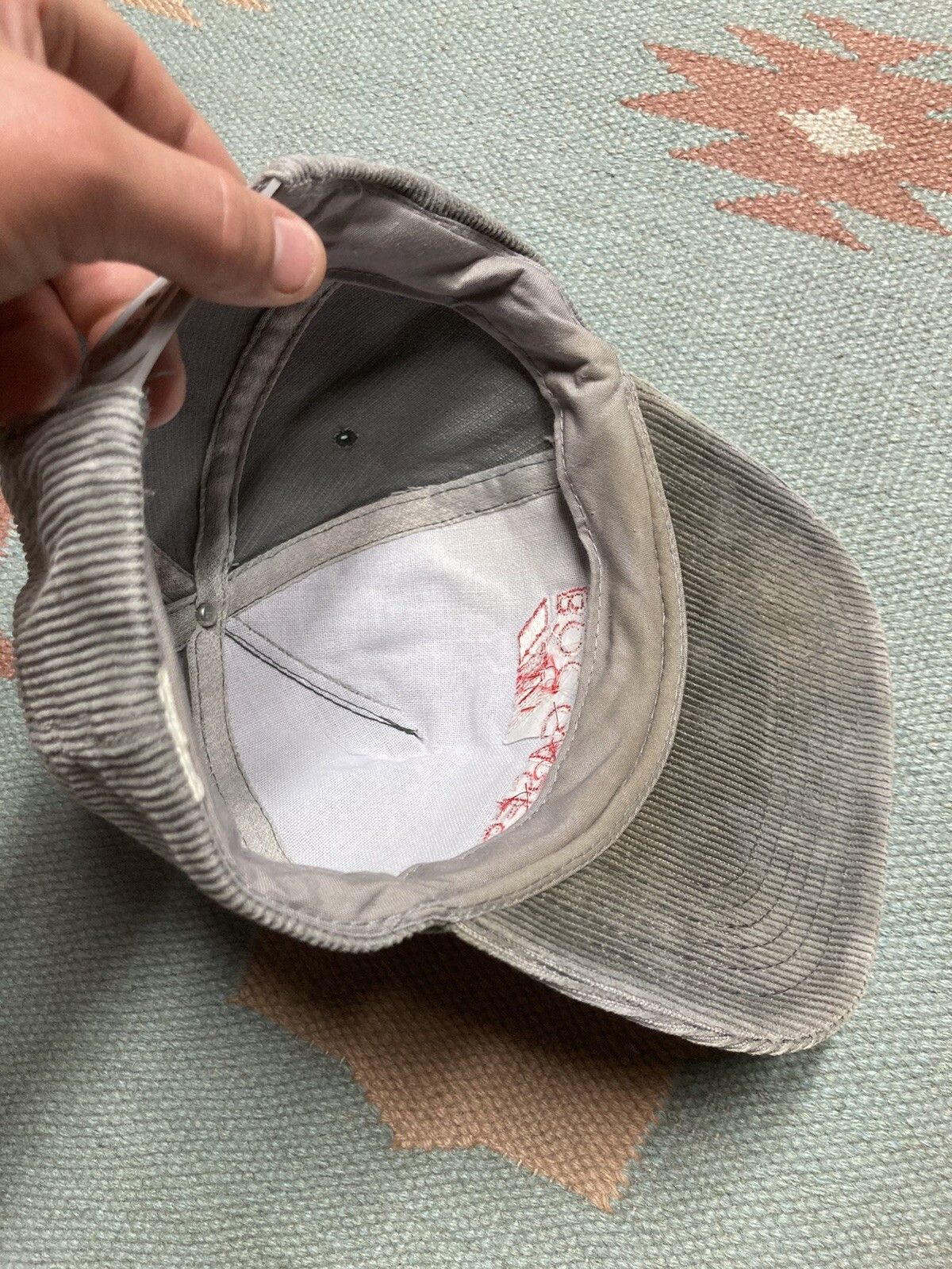 Vintage Vintage 90s SnapBack hat corduroy BOC gases embroidered Size ONE SIZE - 6 Thumbnail
