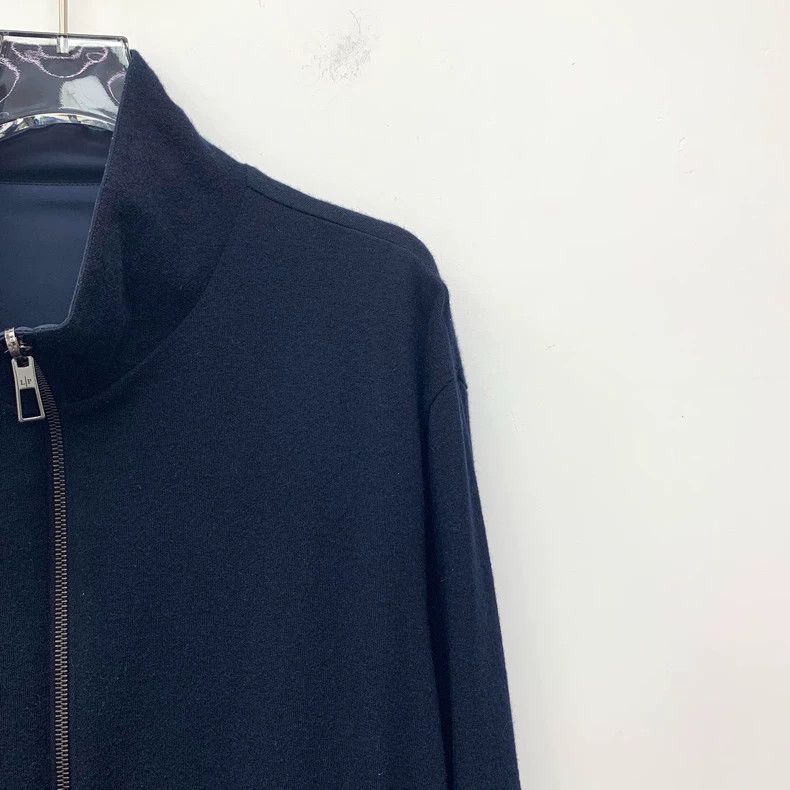 Loro Piana Loro Piana Dark blue stand-up collar zipper long-sleeved do Size US M / EU 48-50 / 2 - 7 Thumbnail