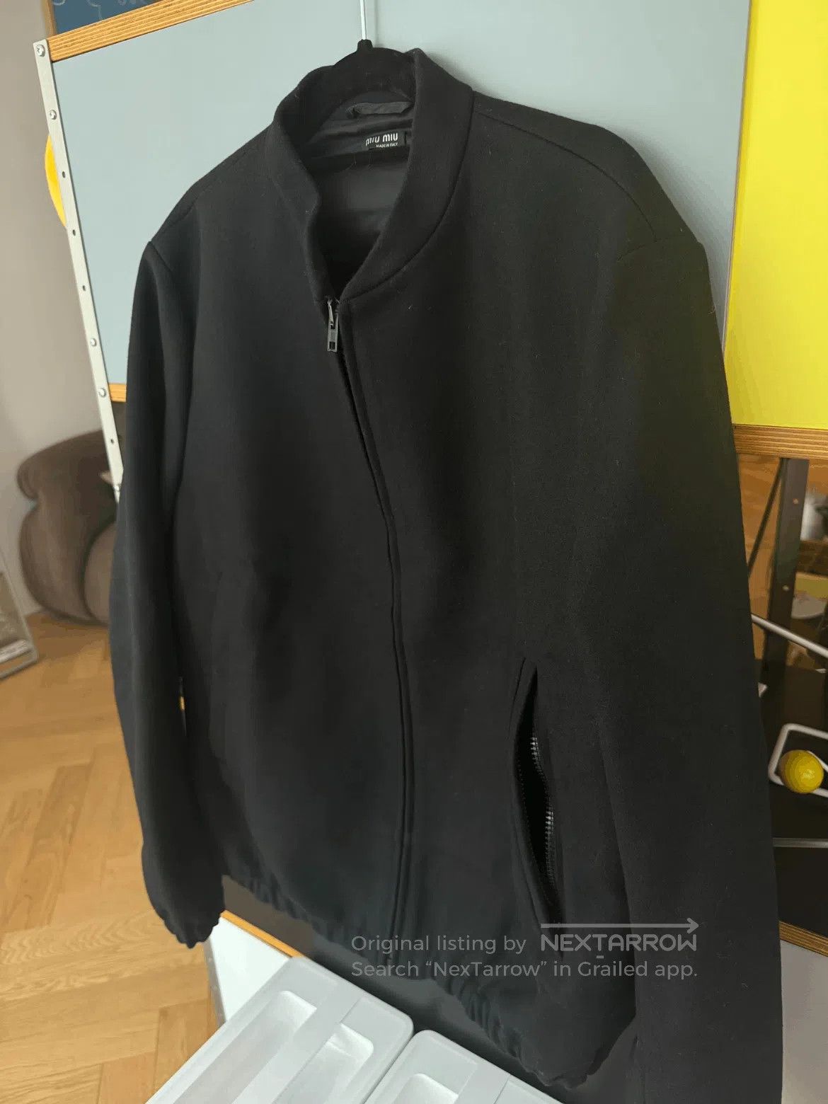 Miu Miu Sz 52 Miu Miu Archive 00S Wool Bomber Jacket. Size US L / EU 52-54 / 3 - 3 Thumbnail