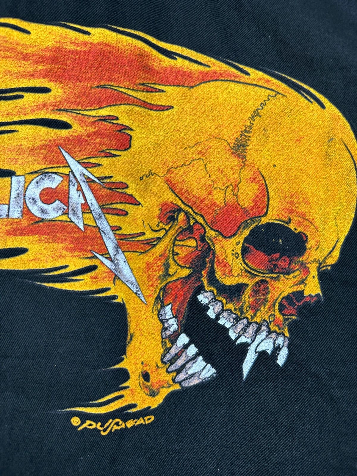 Band Tees Vintage Metallica Pushead Button Up Short Sleeve Shirt Size US XXL / EU 58 / 5 - 16 Thumbnail