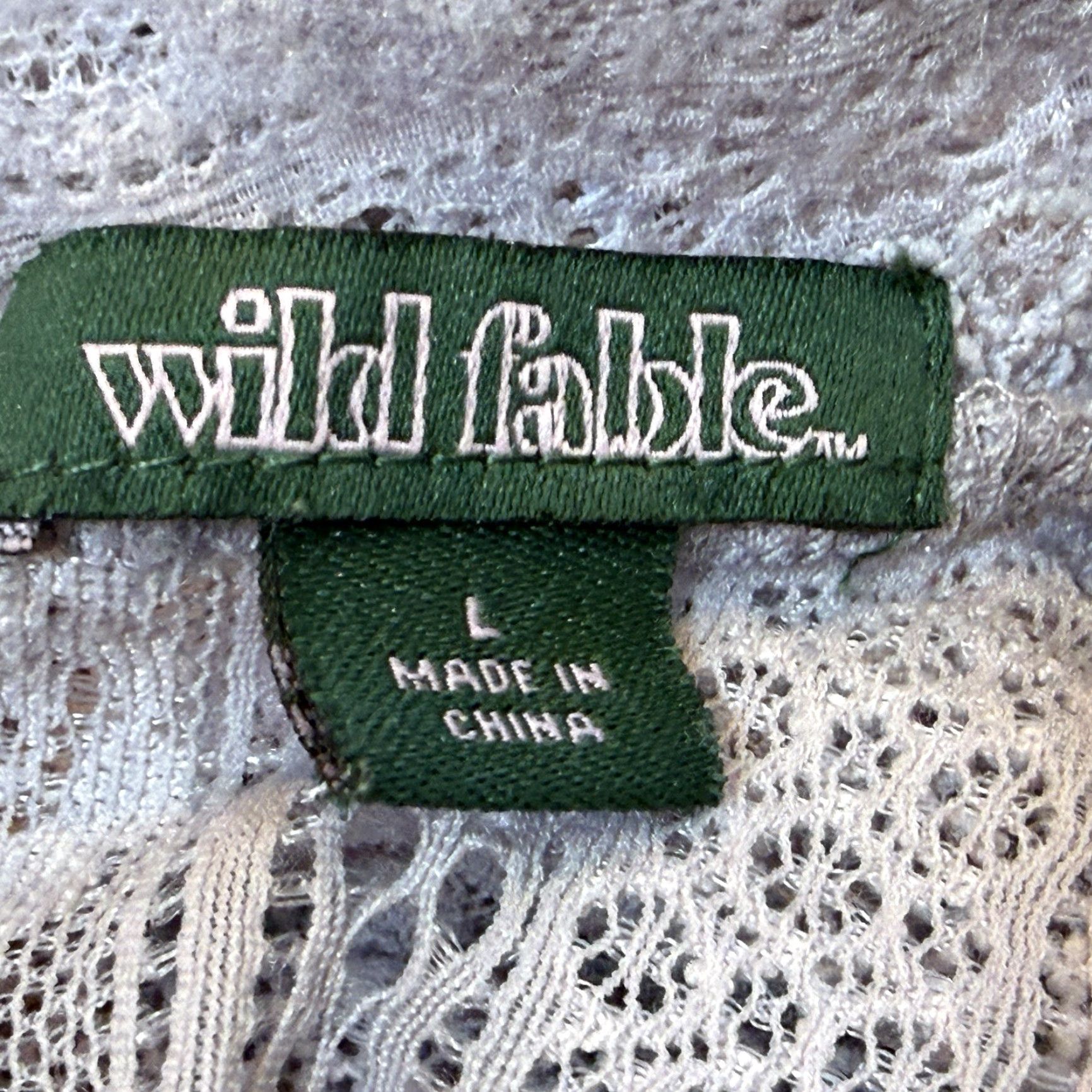 Vintage Wild Fable Crop Top Womens Large Lavender Floral Lace Mock Neck Coquette Fairy Size L / US 10 / IT 46 - 6 Thumbnail
