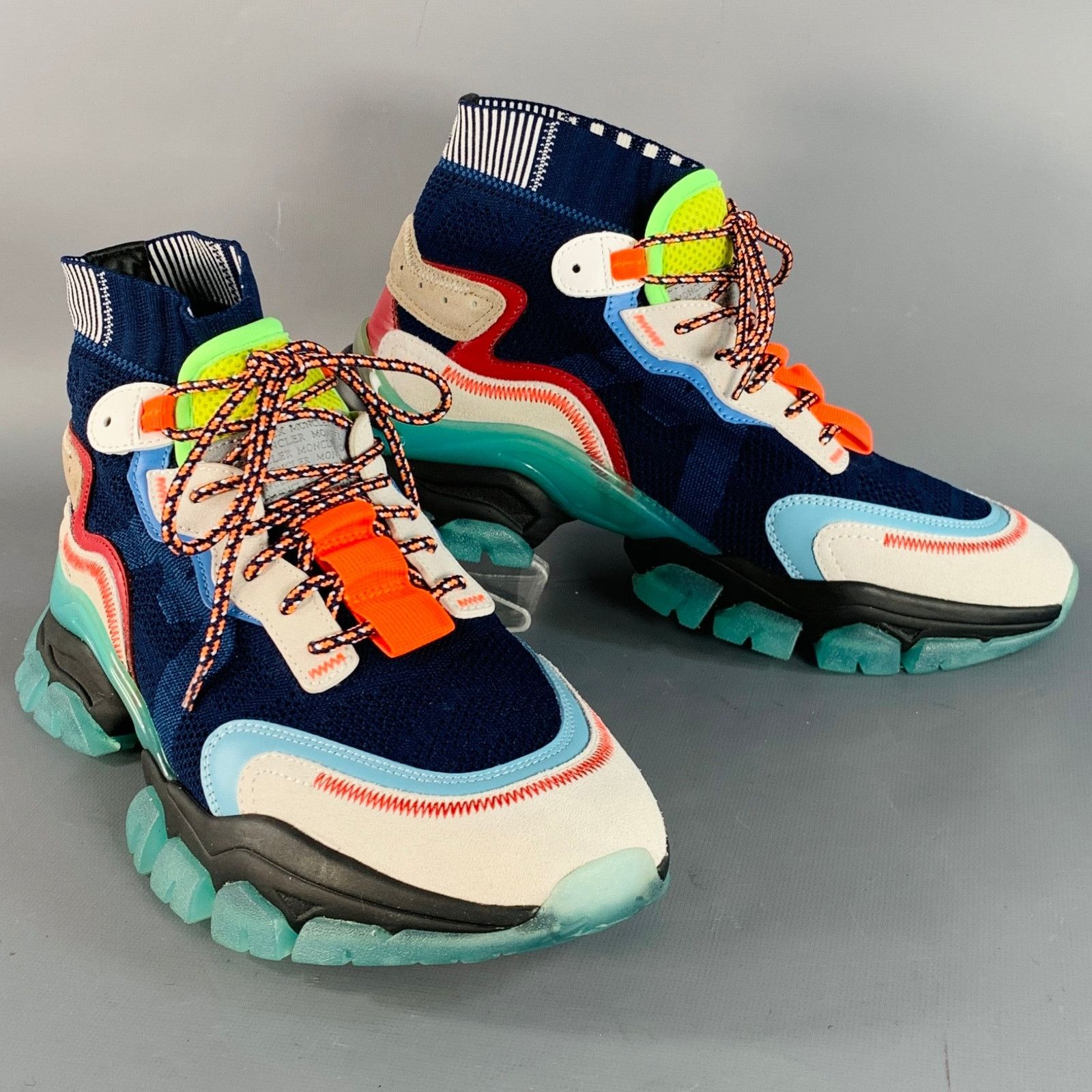 Moncler MONCLER Size 10 Multi Color Nylon Mesh High Top Sneakers Size US 10 / IT 40 - 1 Thumbnail