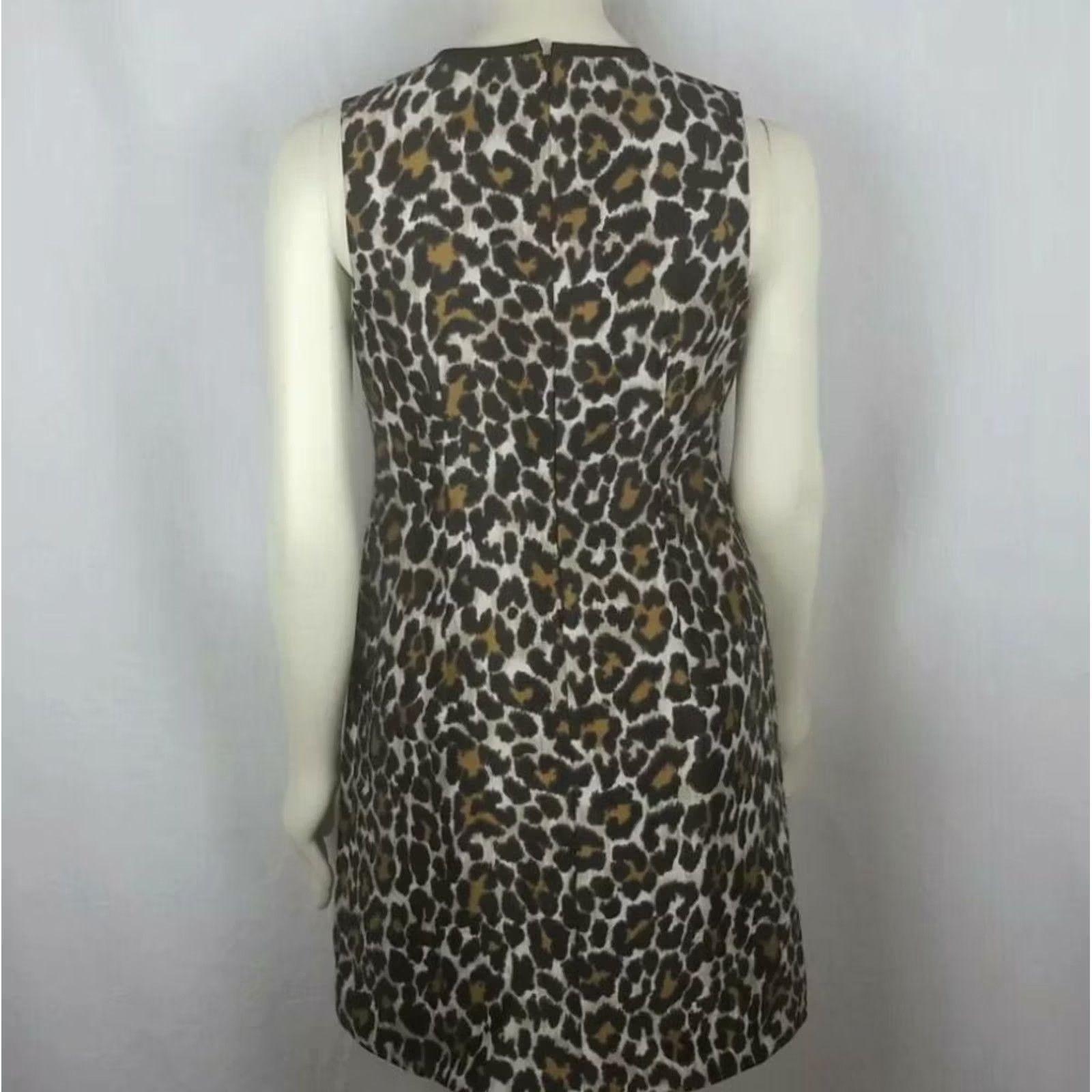 J.Crew J.CREW Leopard SHIFT DRESS animal PRINT BLACK AMBER SIZE 4 Womens Size S / US 4 / IT 40 - 3 Thumbnail