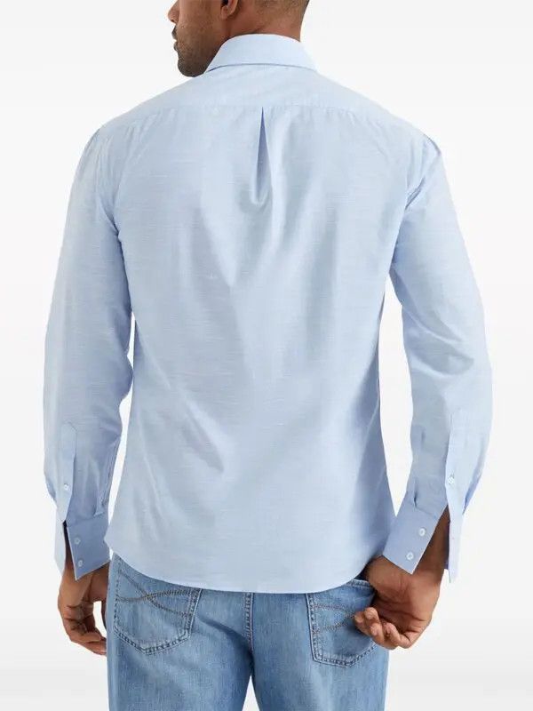 Brunello Cucinelli Shirt in Light Blue Size US S / EU 44-46 / 1 - 2 Thumbnail