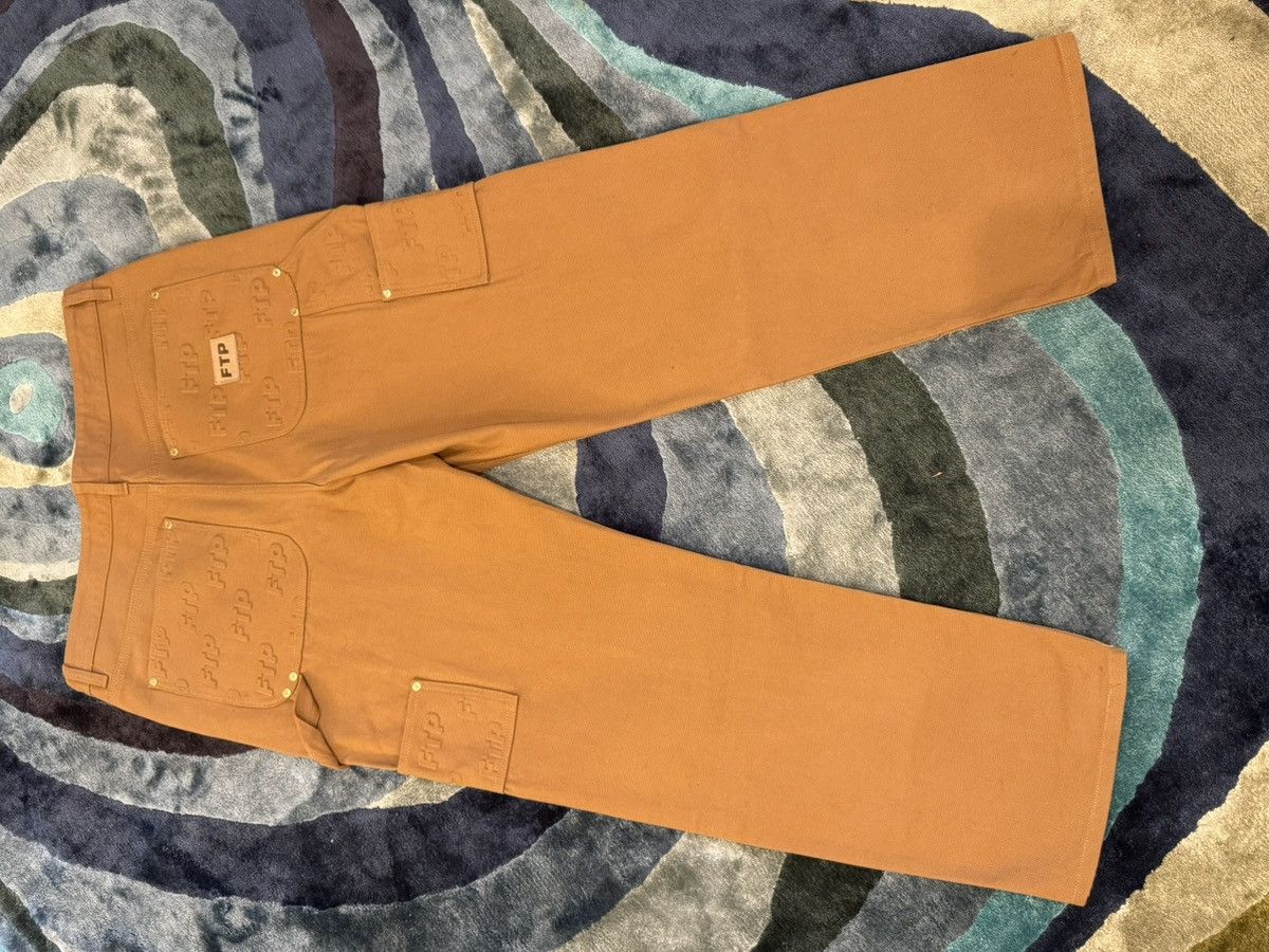 Fuck The Population FTP Embossed Logo Work Pants – Brown Size US 36 / EU 52 - 3 Thumbnail