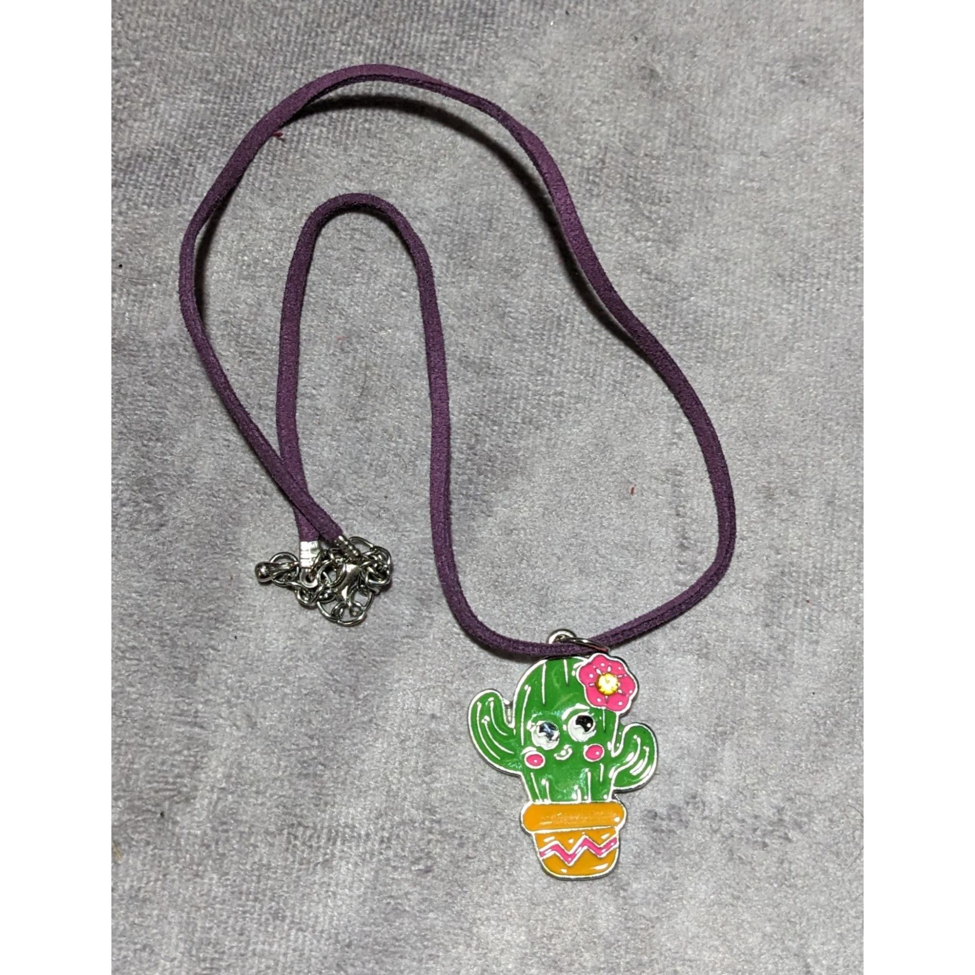Other Smiling Bright Cactus Enamel Pendant Necklace Size ONE SIZE - 8 Thumbnail