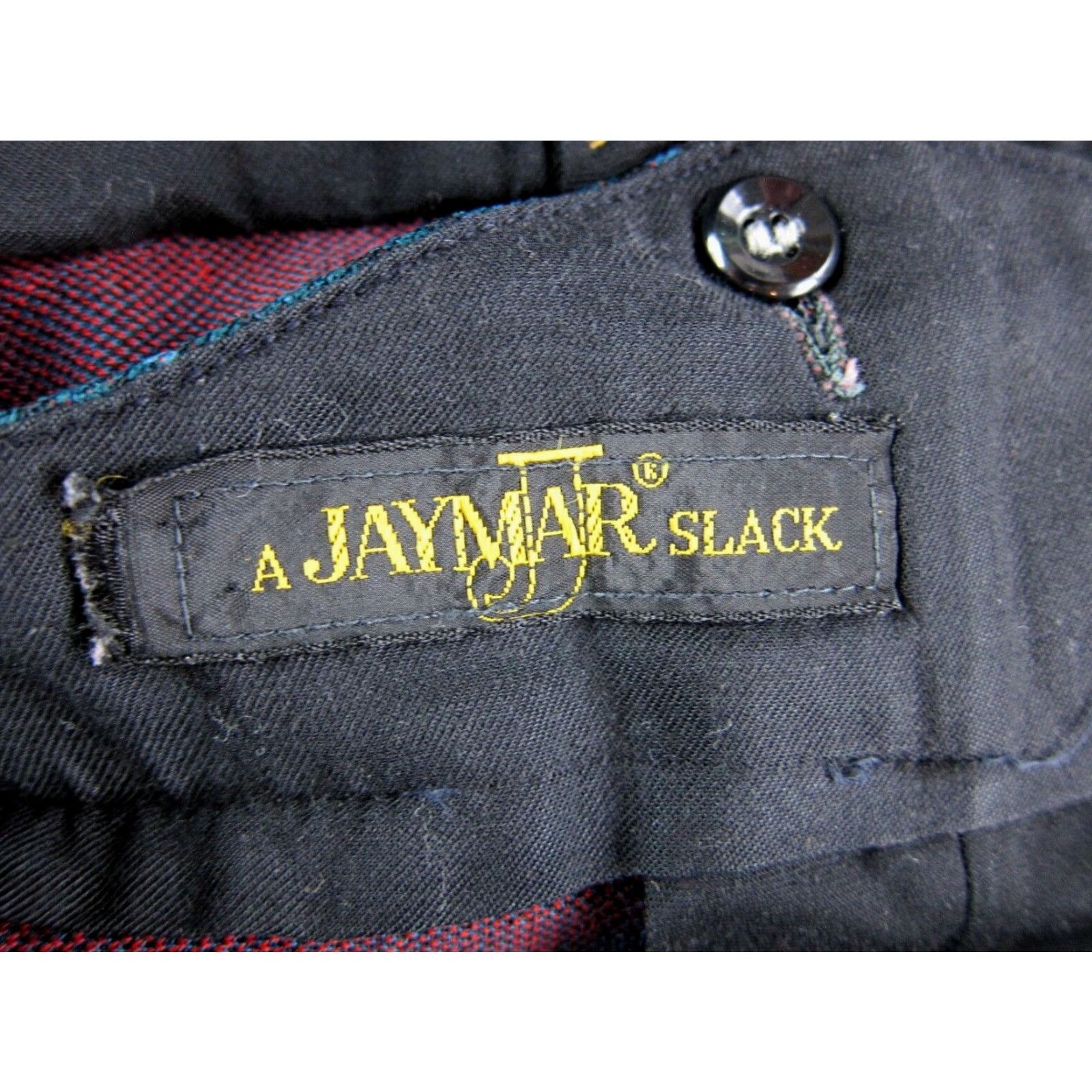 Vintage VTG Sansabelt Jaymar Green Plaid Knit Retro Golf Slack Trouser Pant Men 34 Size US 34 / EU 50 - 3 Thumbnail