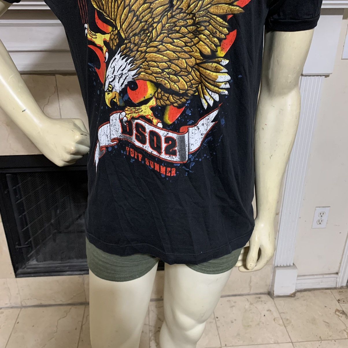 Dsquared2 Eagle on Fire DSQ2 Tuff Summer graphic tee Size US L / EU 52-54 / 3 - 4 Thumbnail