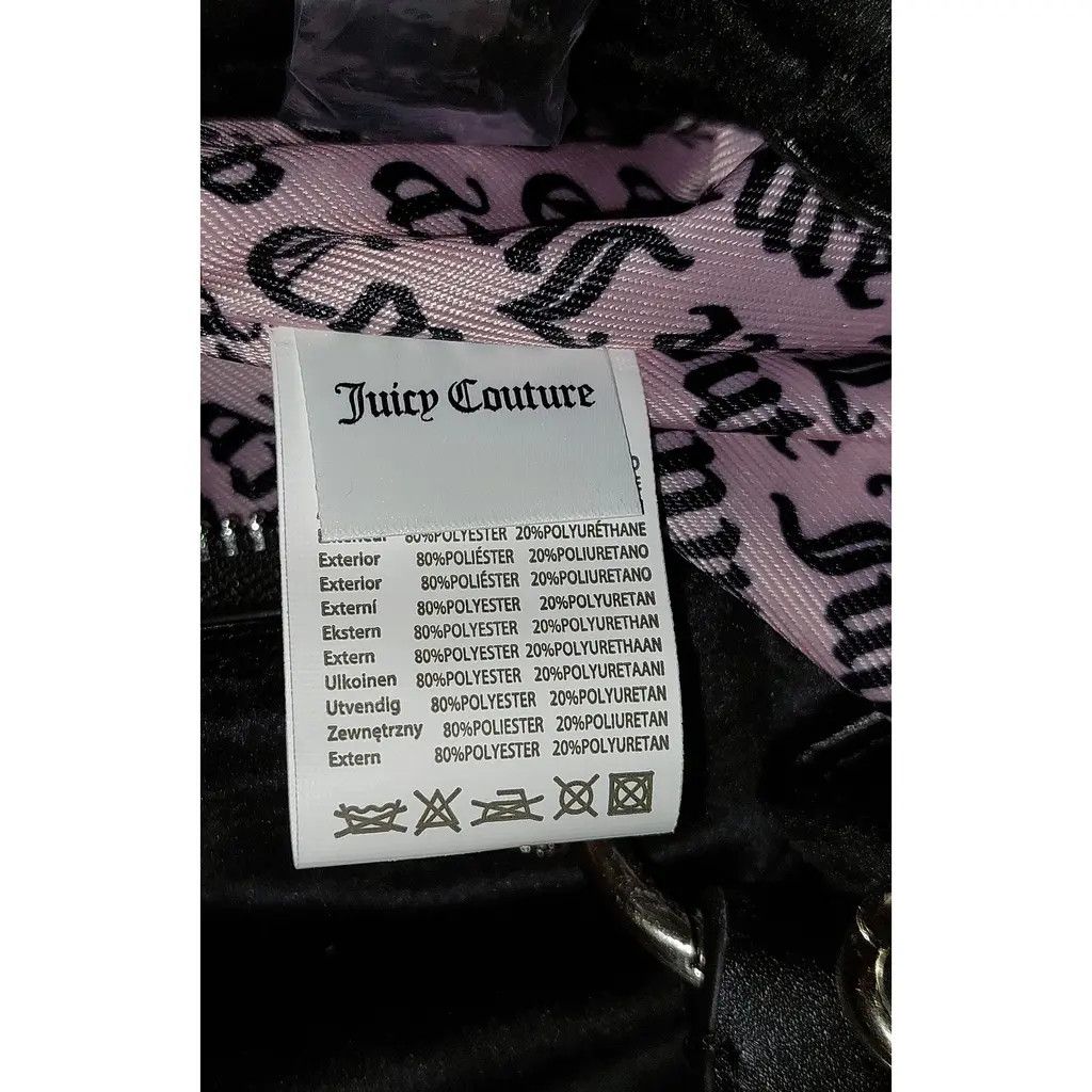 Juicy Couture Juicy Couture black velvet Scottish Terrier handbag vintage Size ONE SIZE - 13 Thumbnail