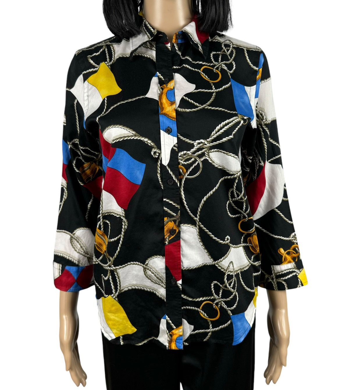 Lauren Ralph Lauren Rare Archive Ralph Lauren Nautical Rope Anchor Shirt Vintage Size M / US 6-8 / IT 42-44 - 2 Thumbnail