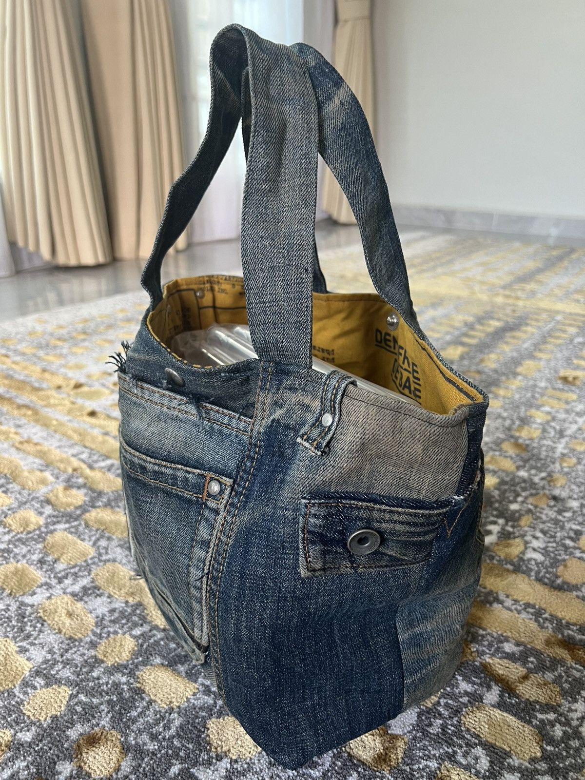 Japanese Brand × Nicole Club Nicole Club for Men reworked distressed denim tote Size ONE SIZE - 3 Thumbnail