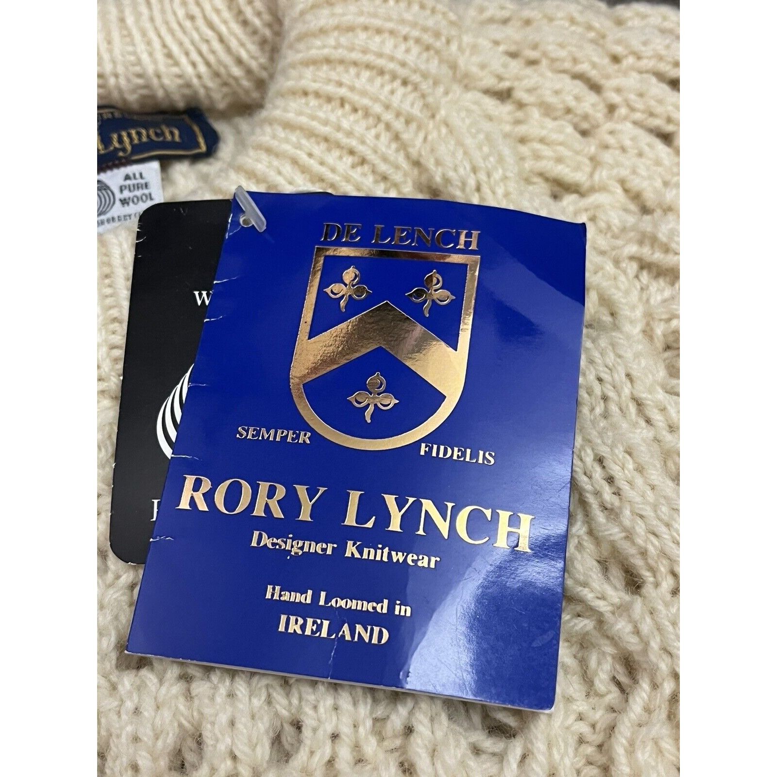 Vintage Rory Lynch Wool Sweater Hand Loomed Ireland Mens 46 De Lench Size US M / EU 48-50 / 2 - 4 Thumbnail