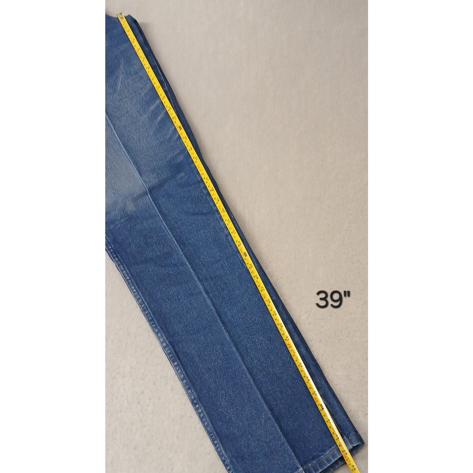 Wrangler Wrangler (36x40) Creased Straight Leg Blue Denim Jeans Size US 36 / EU 52 - 4 Thumbnail