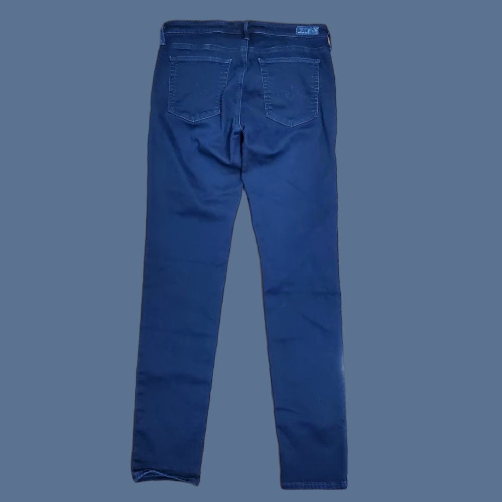 Vintage AG Adriano Goldschmied Jeans Womens 31R Blue The Middi Mid-Rise Jegging Stretch Jeans Women Slim Pockets 5-Pocket Denim Dark Fall Size 24" / US 00 / IT 34 - 1 Thumbnail