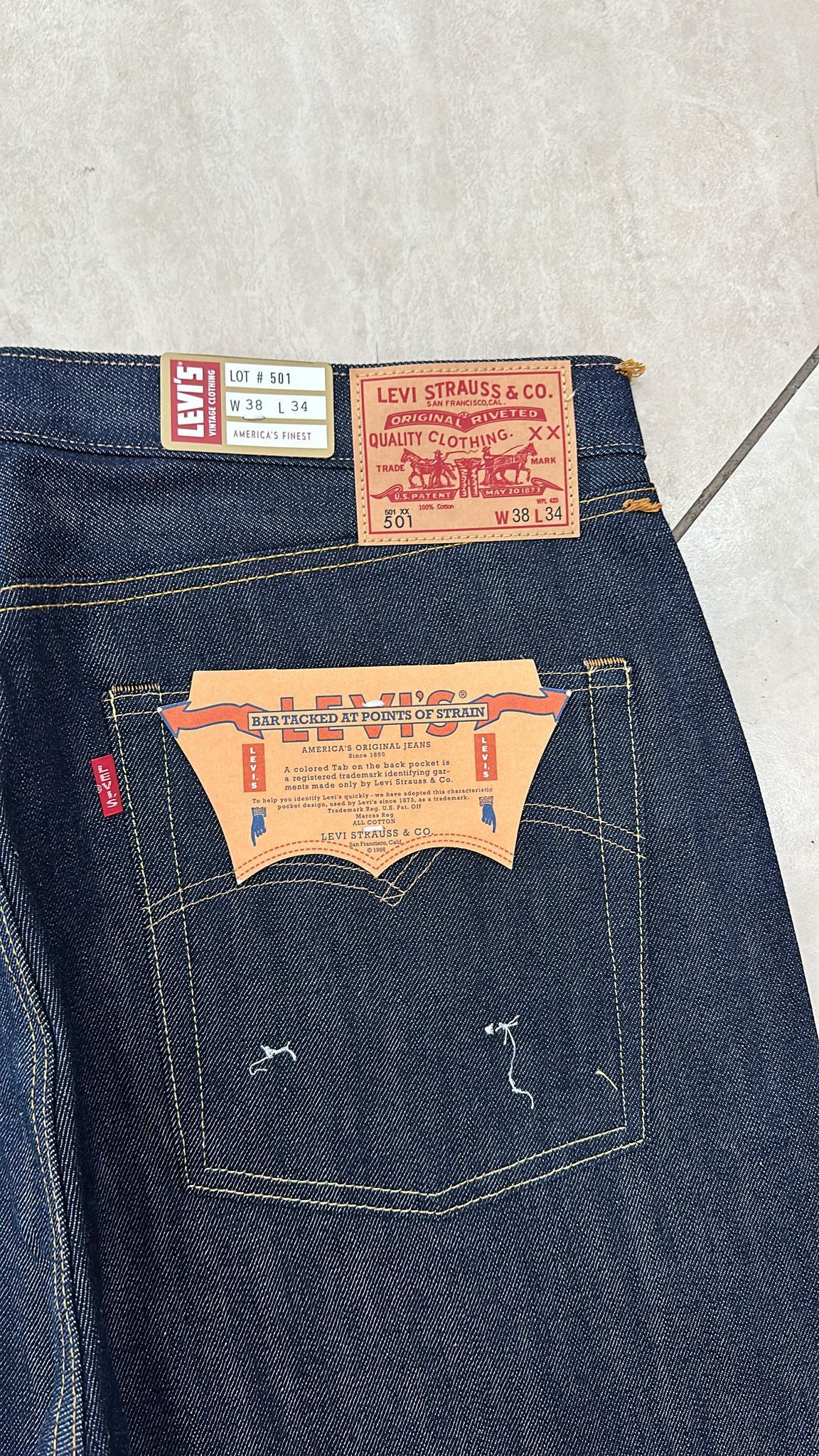 Levi's Vintage Clothing LVC Levi's Vintage Clothing 1966 501XX BigE Selvedge Jeans Size US 38 / EU 54 - 6 Thumbnail