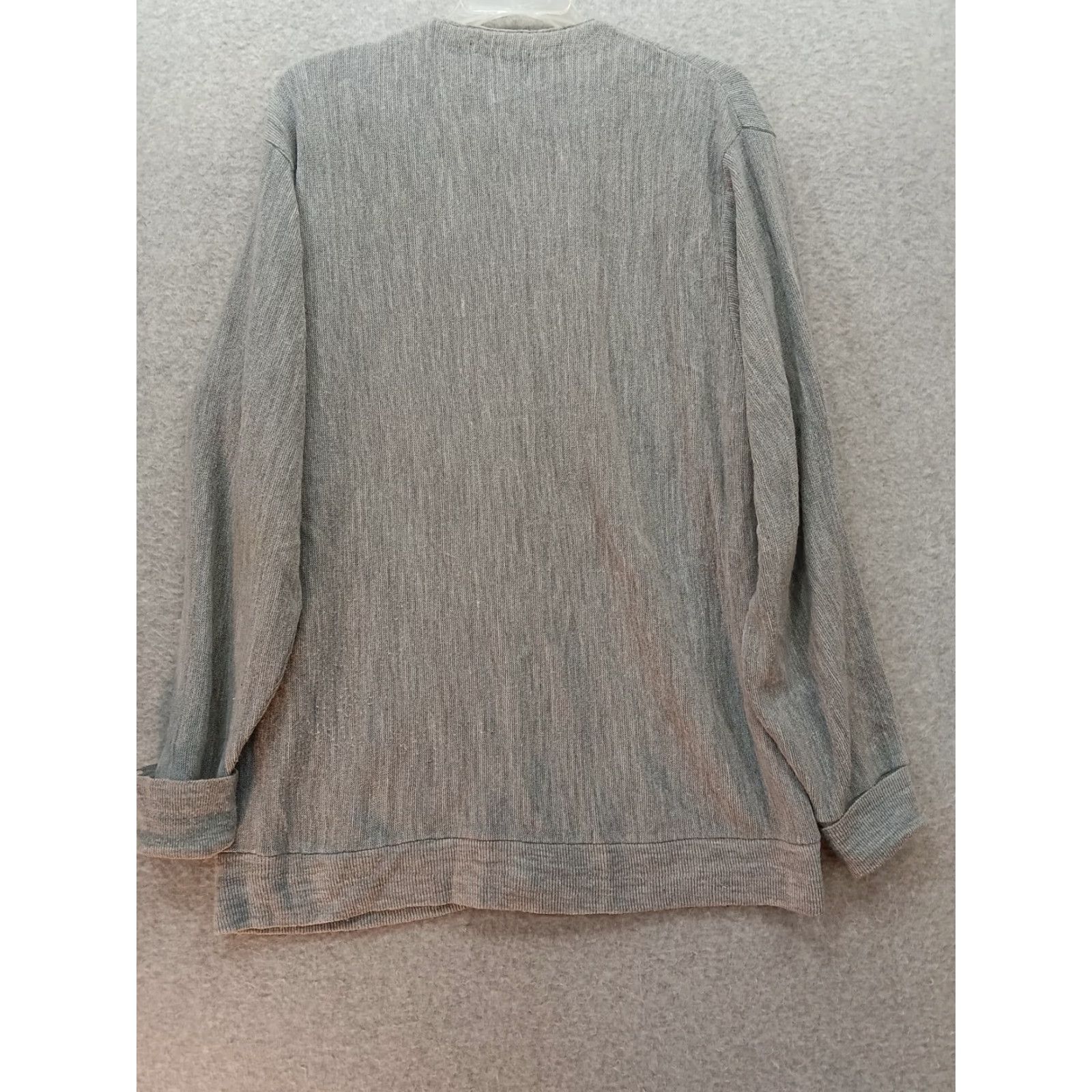 Vintage VINTAGE L.L. Bean Cardigan Sweater Mens L Gray Knit V-Neck 80s 90s USA Grampa Core Button Size US L / EU 52-54 / 3 - 7 Thumbnail