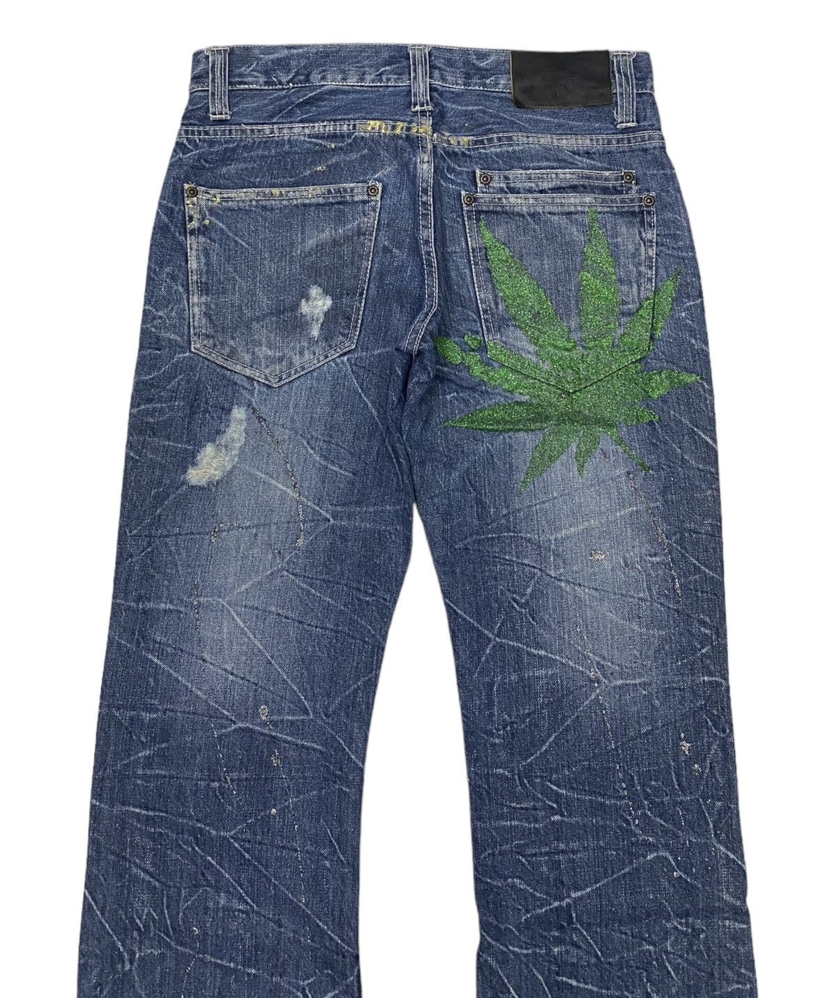 If Six Was Nine × Le Grande Bleu (L.G.B.) × Tornado Mart 🔥TORNADO MART FLARE JEANS DISTRESS CUSTOM MADE DENIM JEANS Size US 30 / EU 46 - 6 Thumbnail