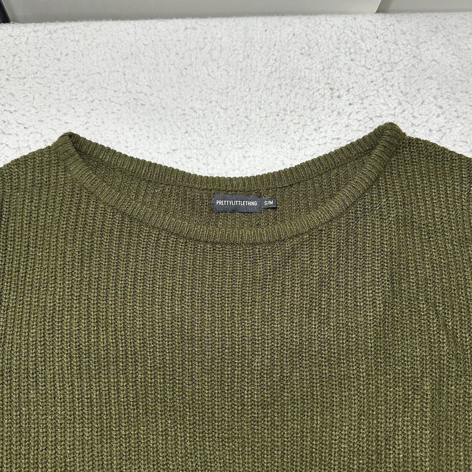 Other Pretty Little Thing Small / Medium Green Cropped Sweater Size M / US 6-8 / IT 42-44 - 2 Thumbnail
