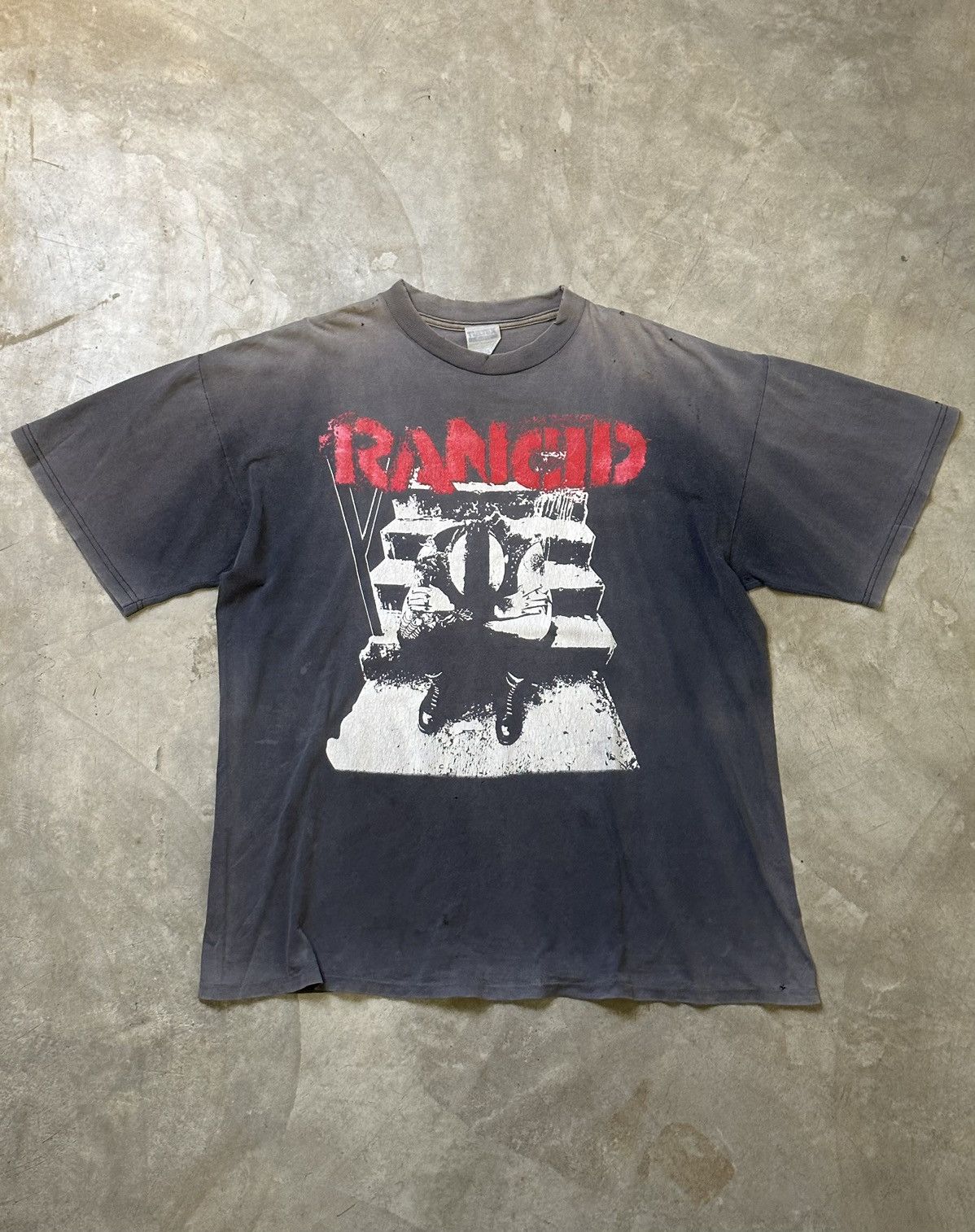Band Tees × Tultex × Vintage Vintage 90s Rancid punk shirt Size US XL / EU 56 / 4 - 1 Thumbnail